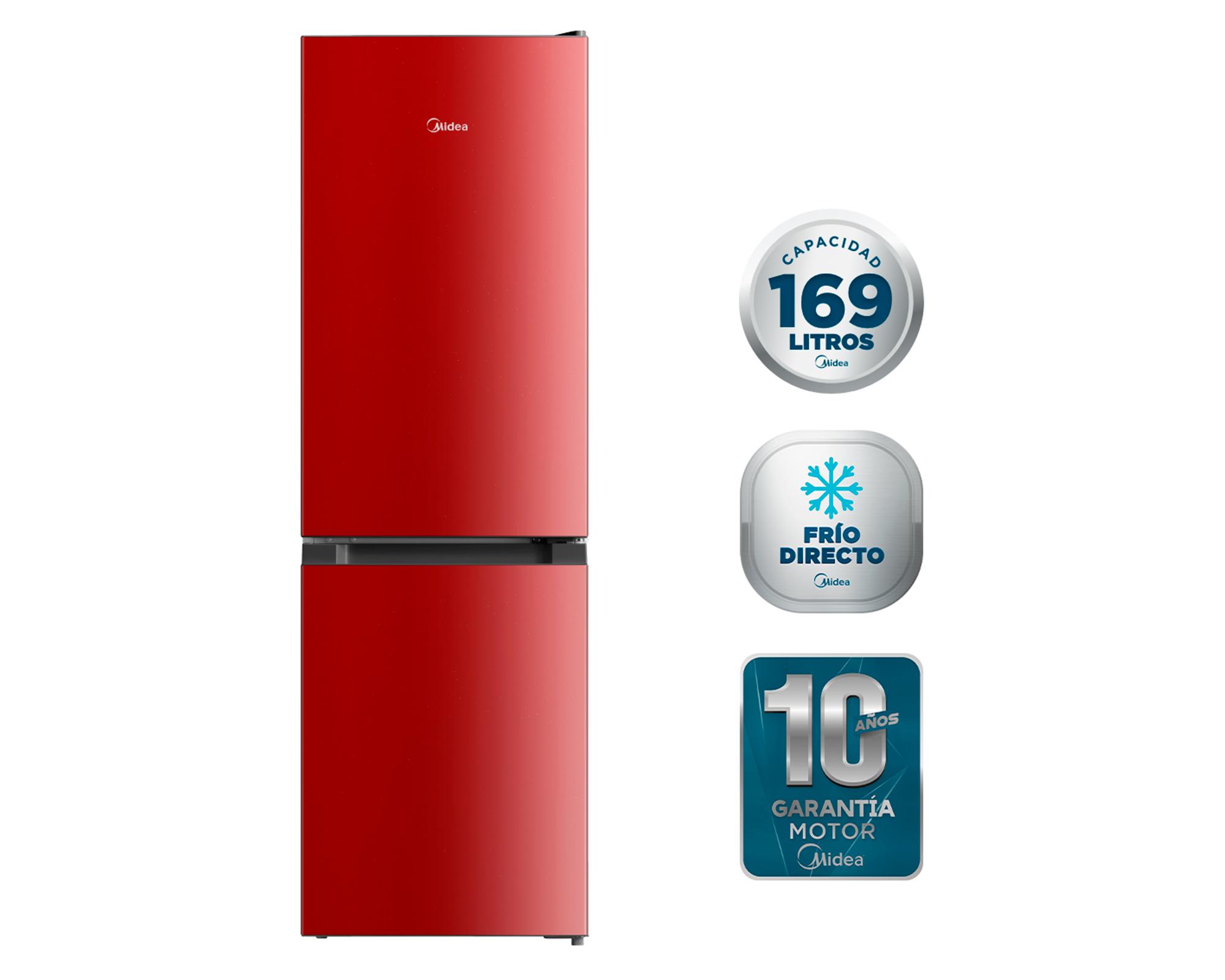 Refrigerador Bottom Freezer frío directo 169 litros rojo-1