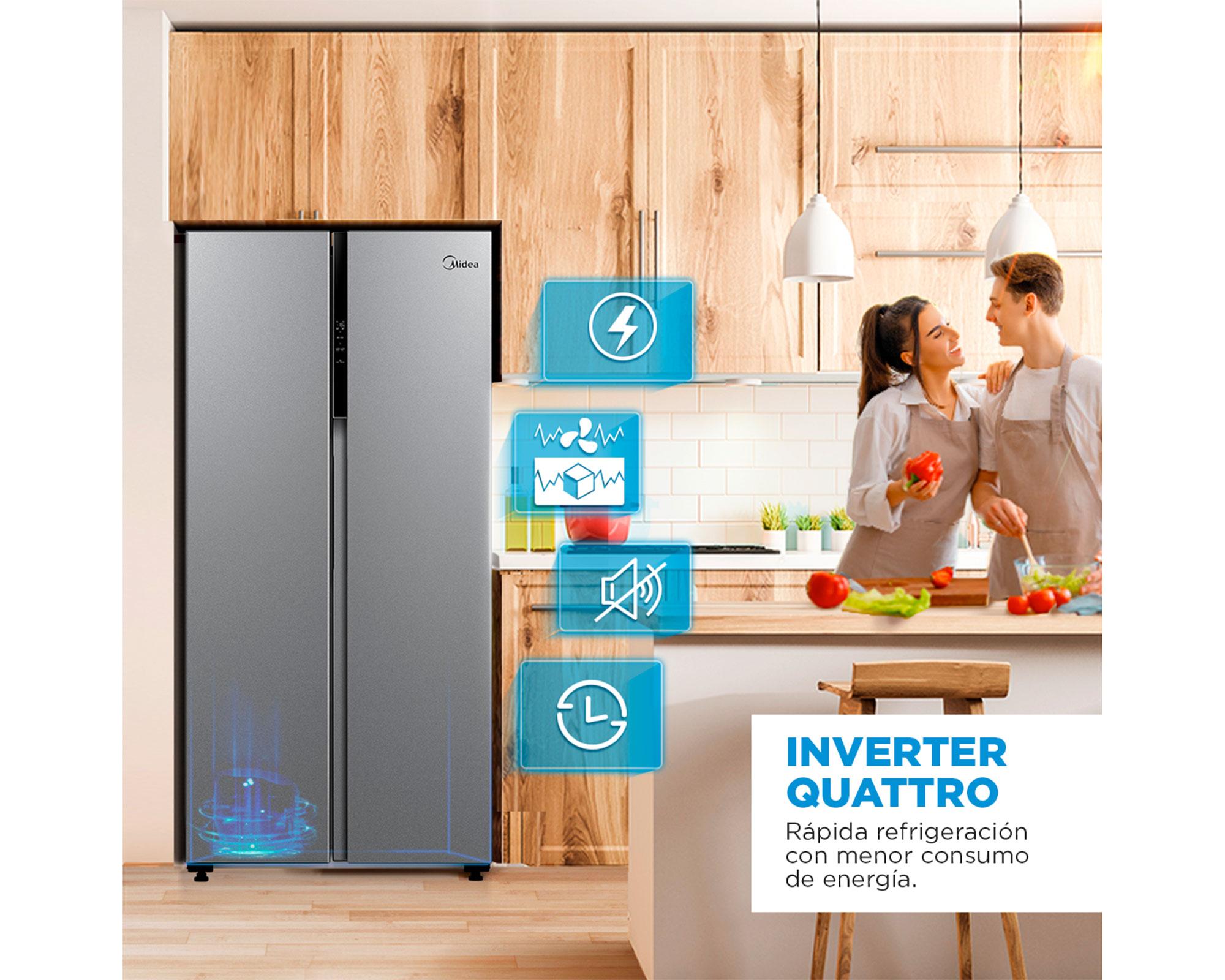 Refrigerador Side by Side no frost 460 litros silver-3