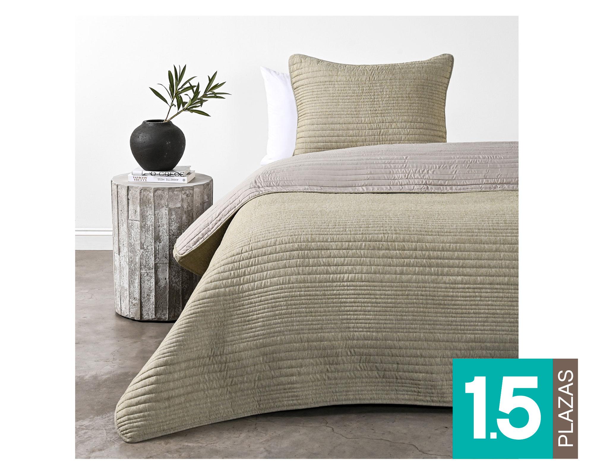 Quilt 1.5 plazas Stripes linen-0