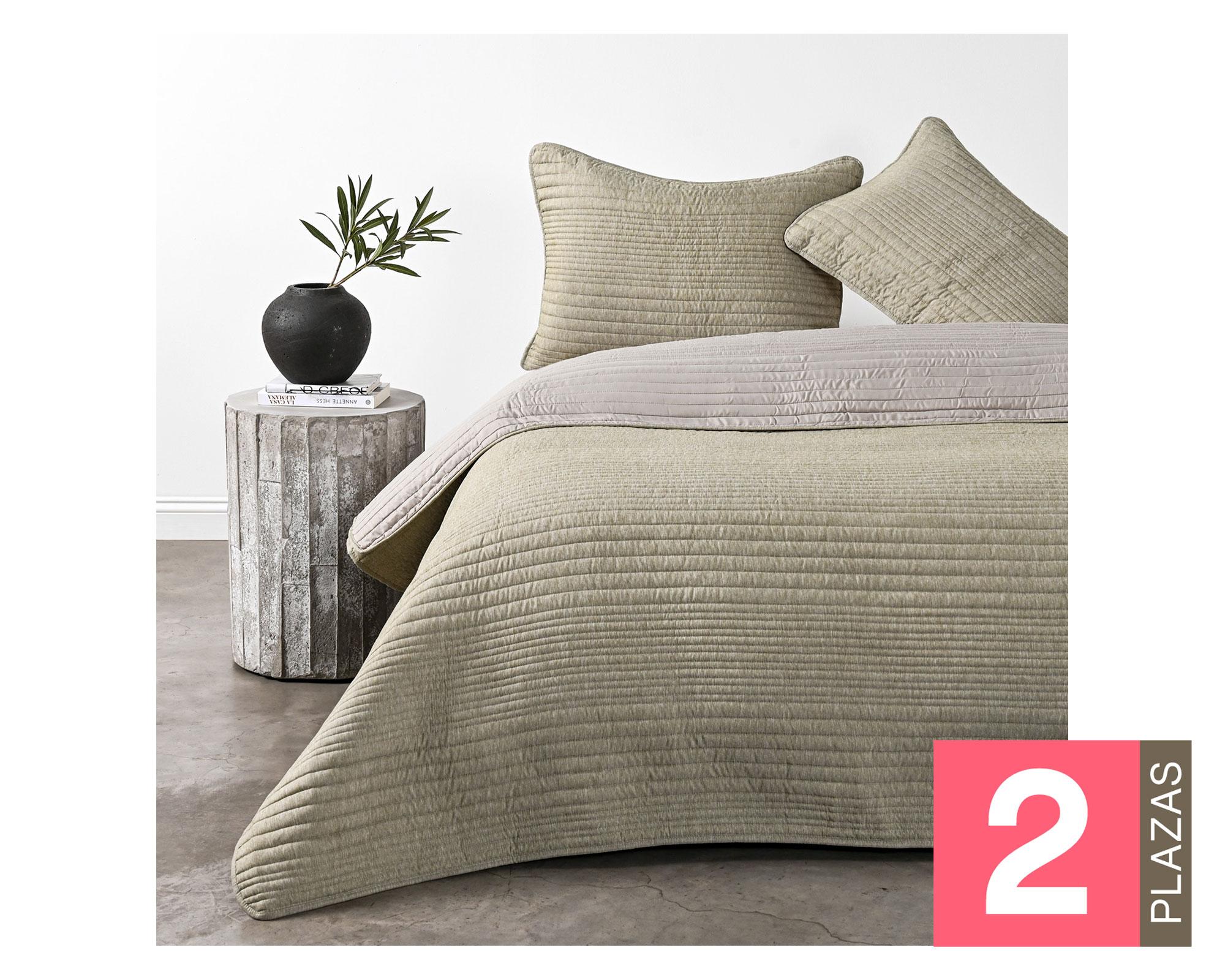 Quilt 2 plazas Stripes linen-0