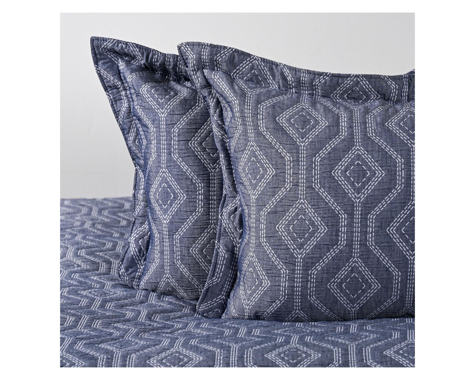 Quilt 2 plazas Jacquard geometric-2