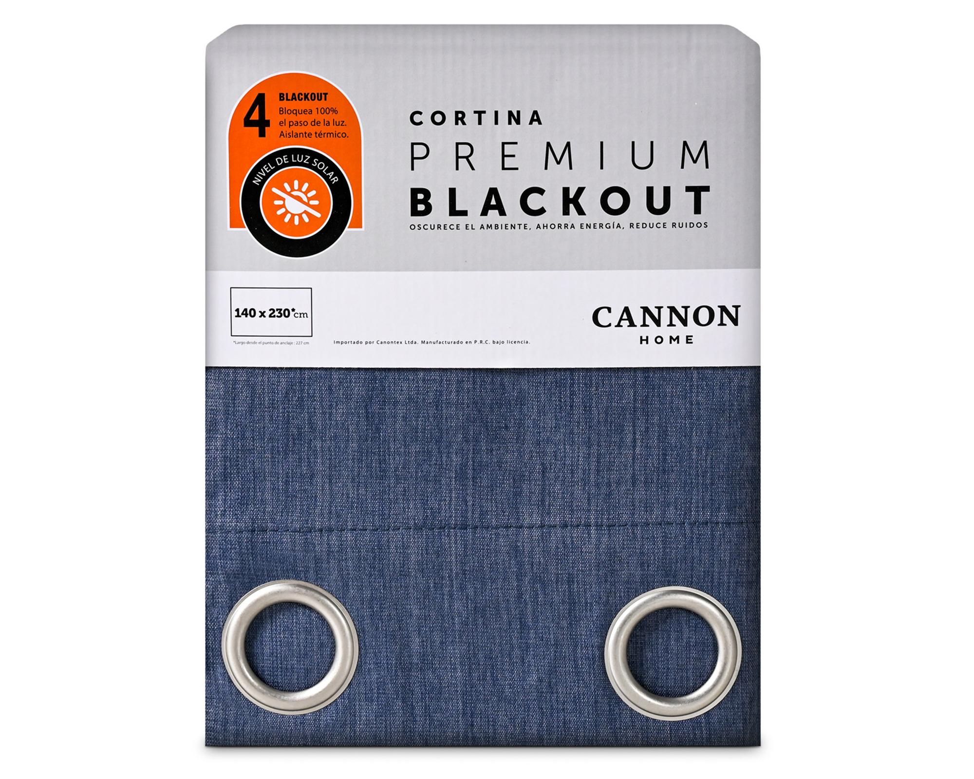 Cortina Black Out 140x230 cm Denim azul-2