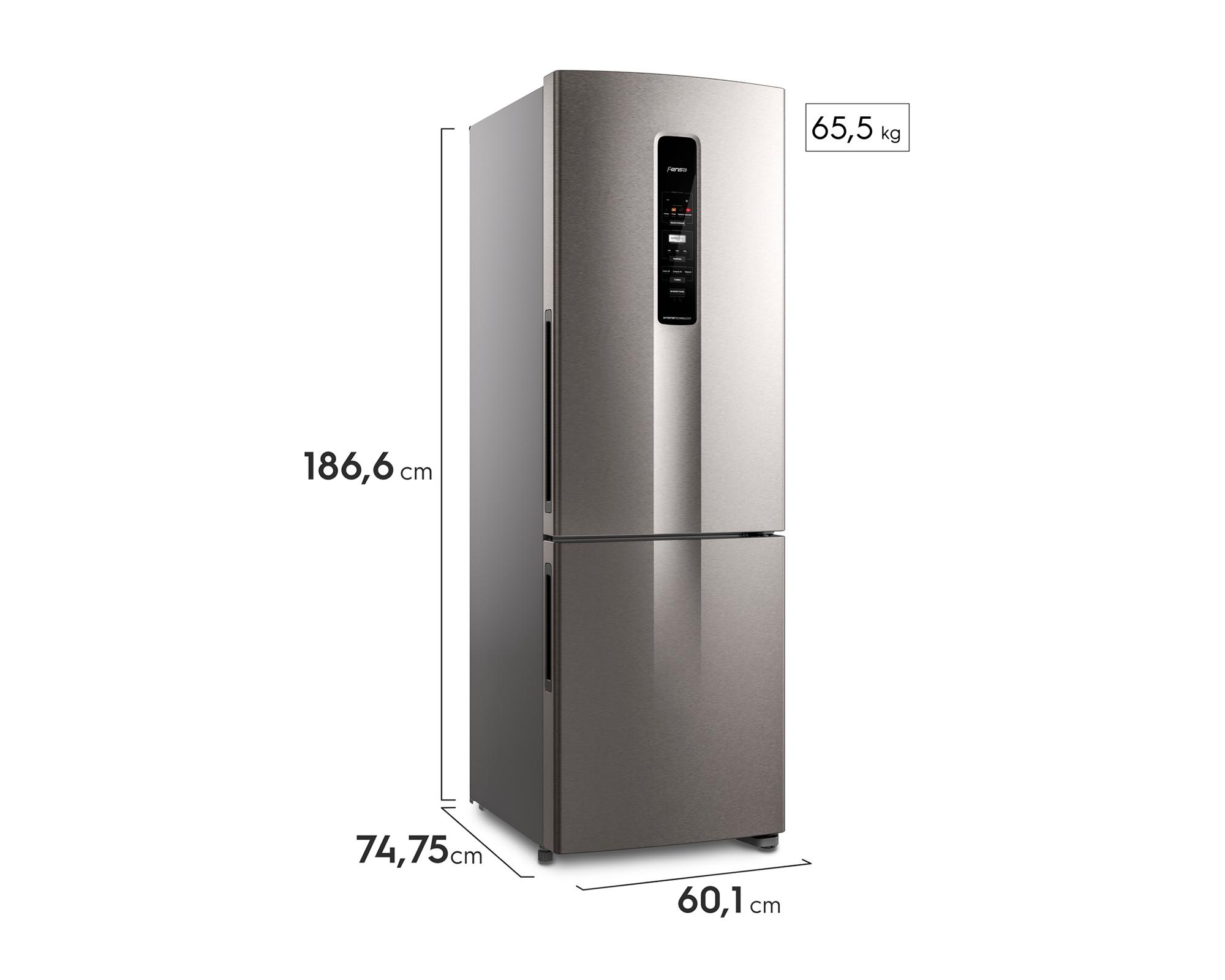 Refrigerador Bottom Freezer no frost 400 litros IB45S inox-5
