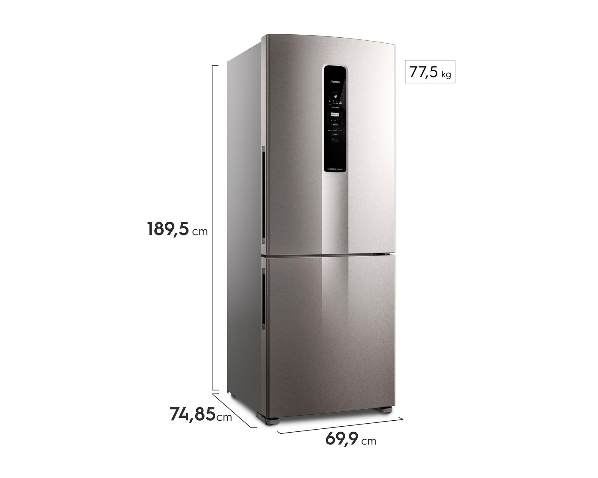 Refrigerador Bottom Freezer no frost 488 litros IB55S inox-5