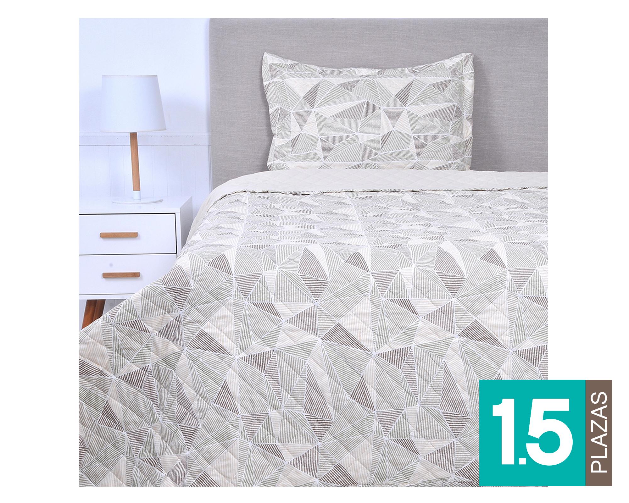 Quilt 1.5 plazas microfibra Trapecio-0