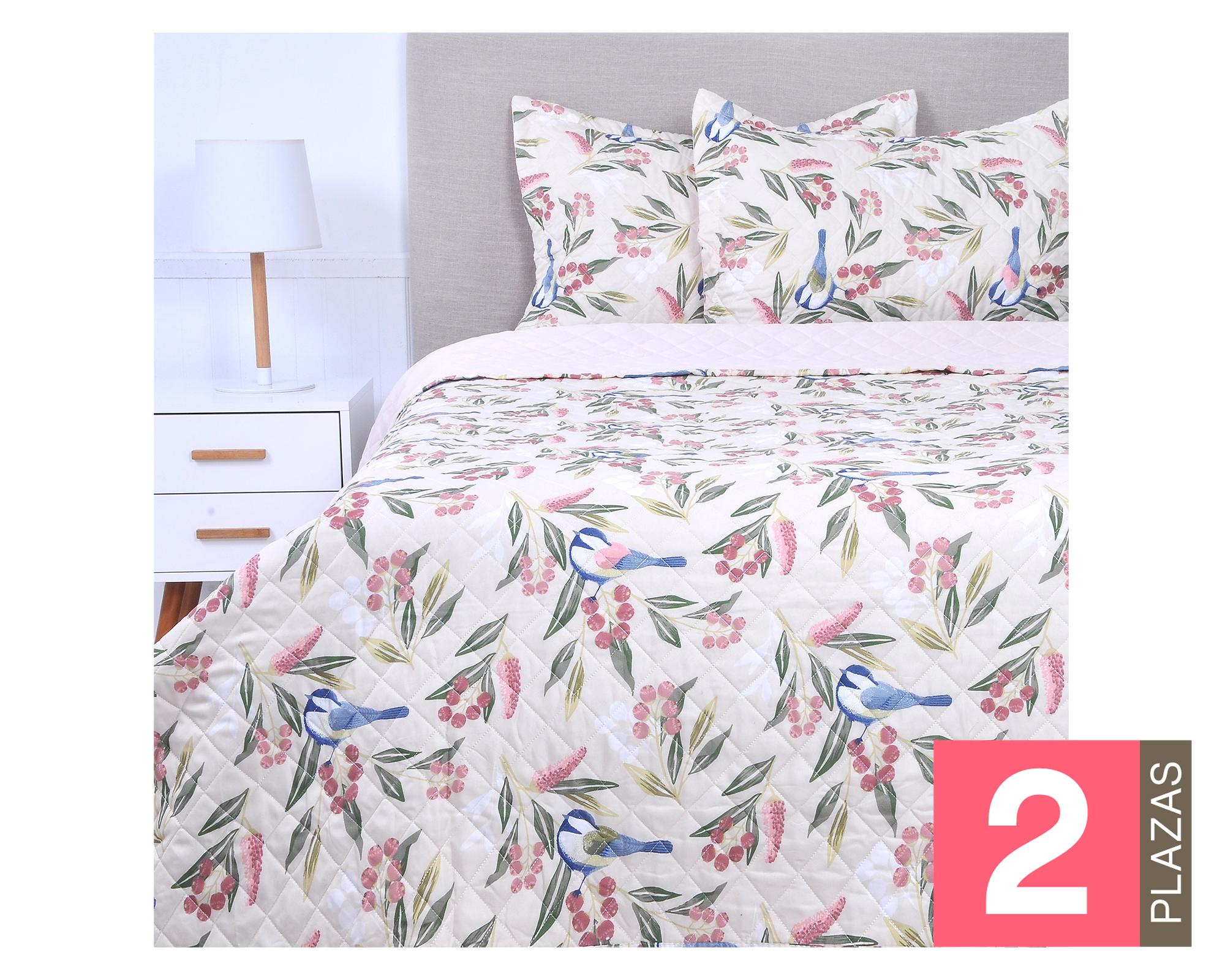 Quilt 2 plazas microfibra Begonia-0