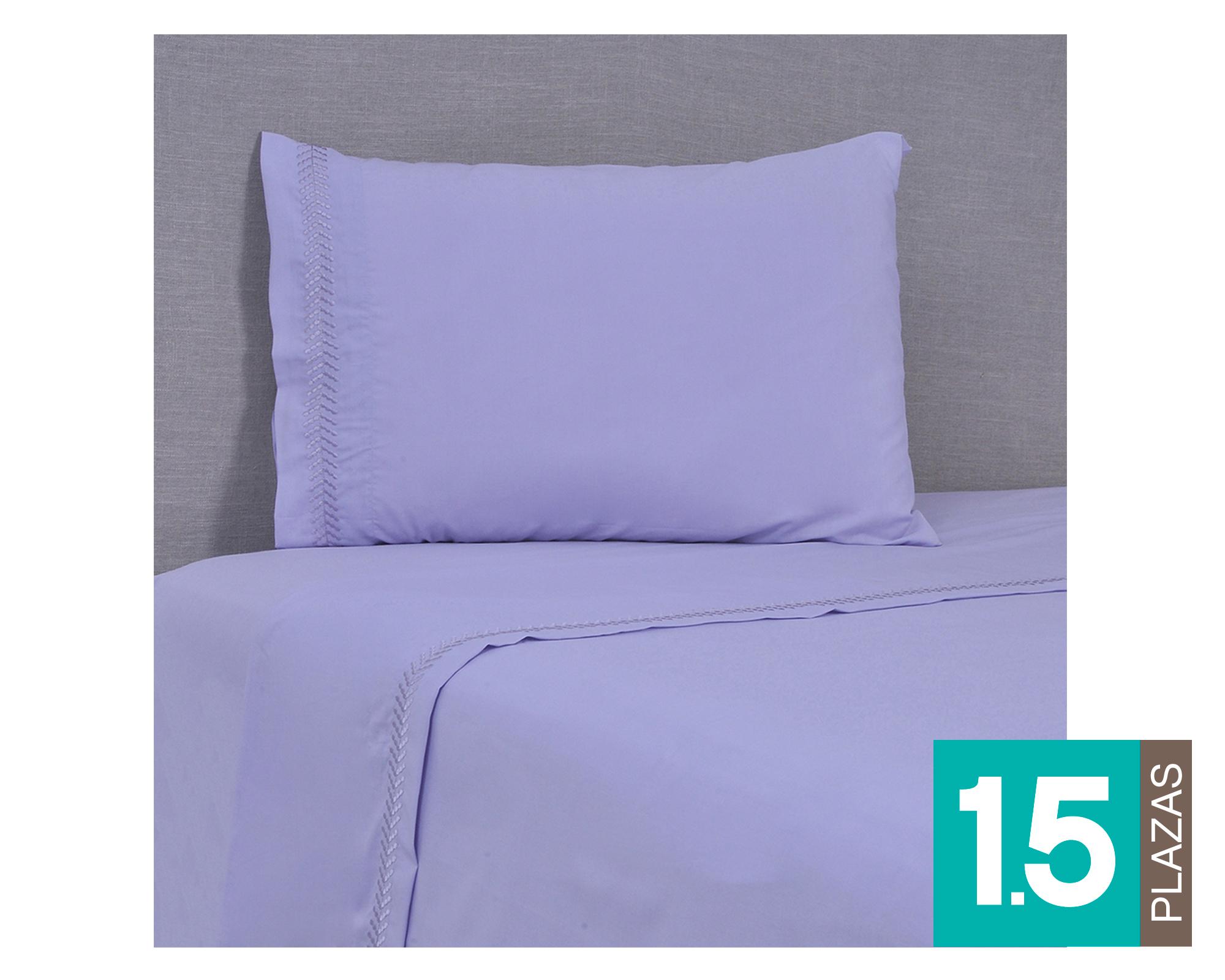 Juego de sábanas 1.5 plazas 144 hilos Puntos-0