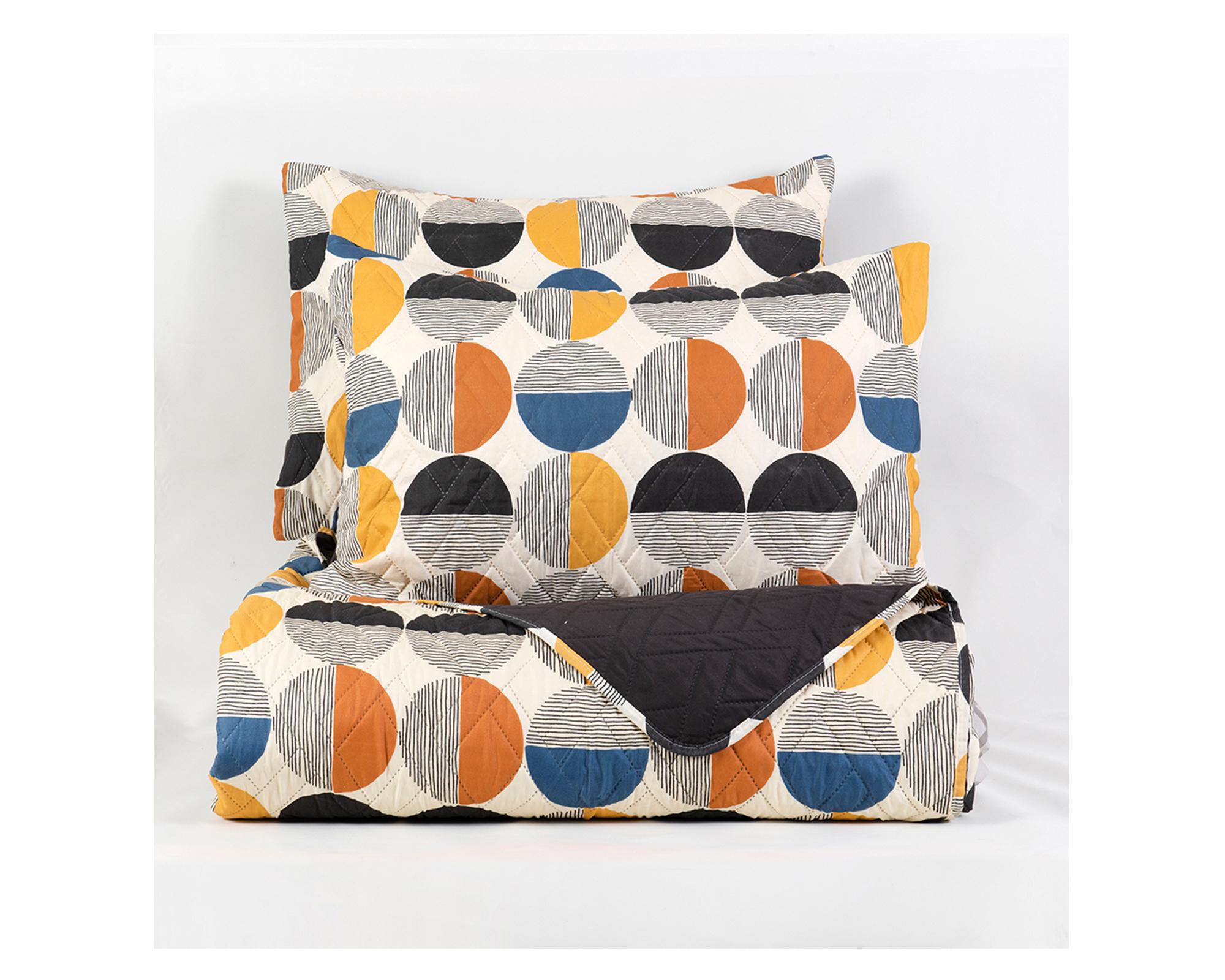 Quilt reversible king Circle diseño-1