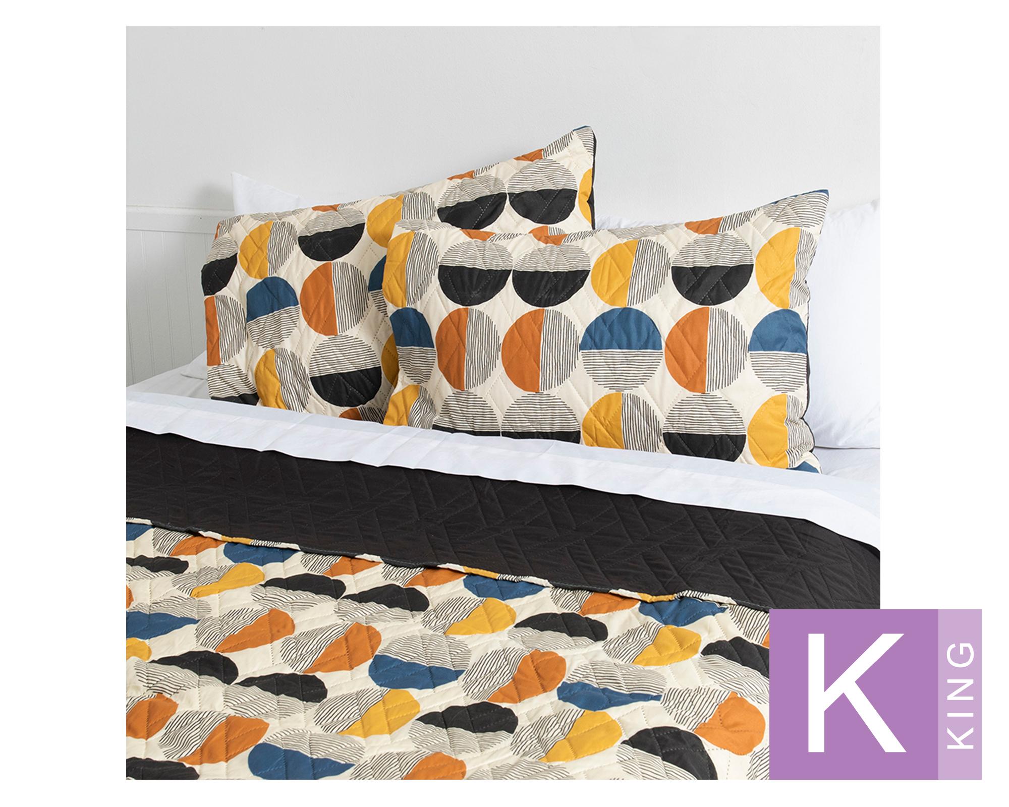 Quilt reversible king Circle diseño-0