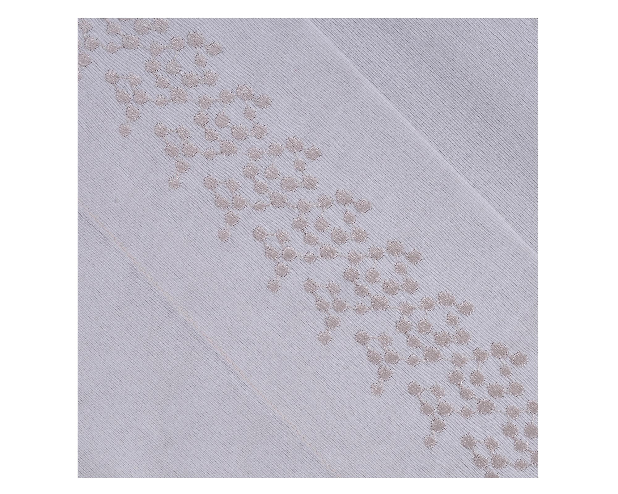 Juego de sábanas bordada 1.5 plazas 144H Puntos arena-1