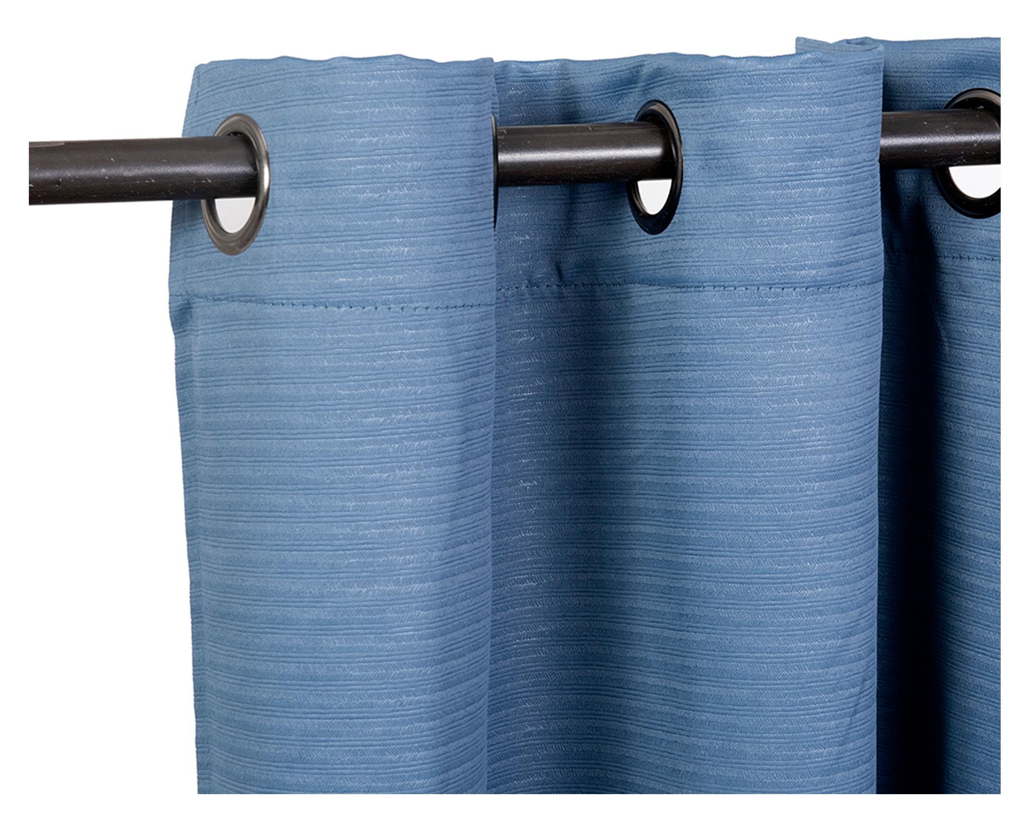 Set cortina 140x220 cm Frutillar azul 8 piezas-1