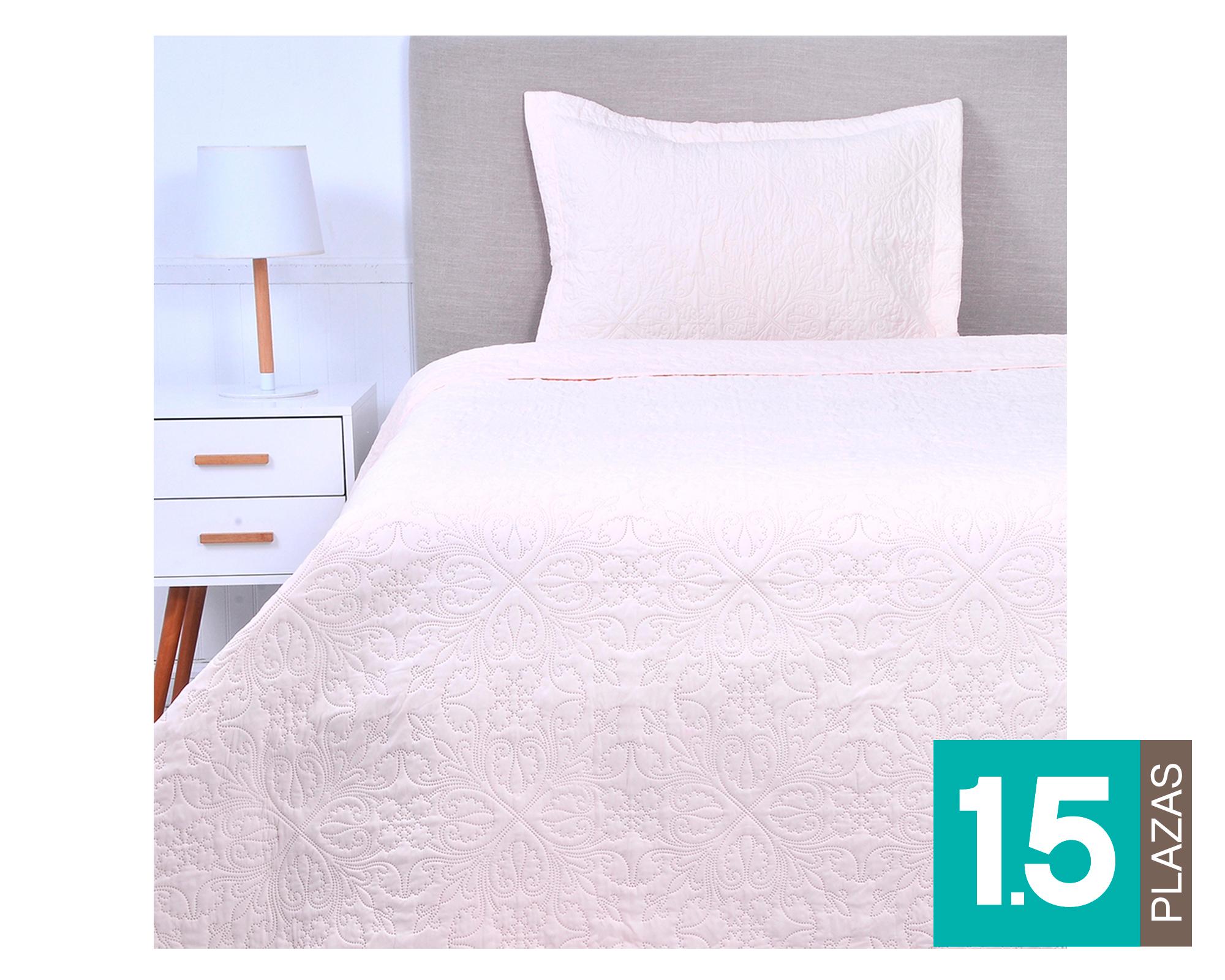 Quilt 1.5 plazas Portugal coral-0