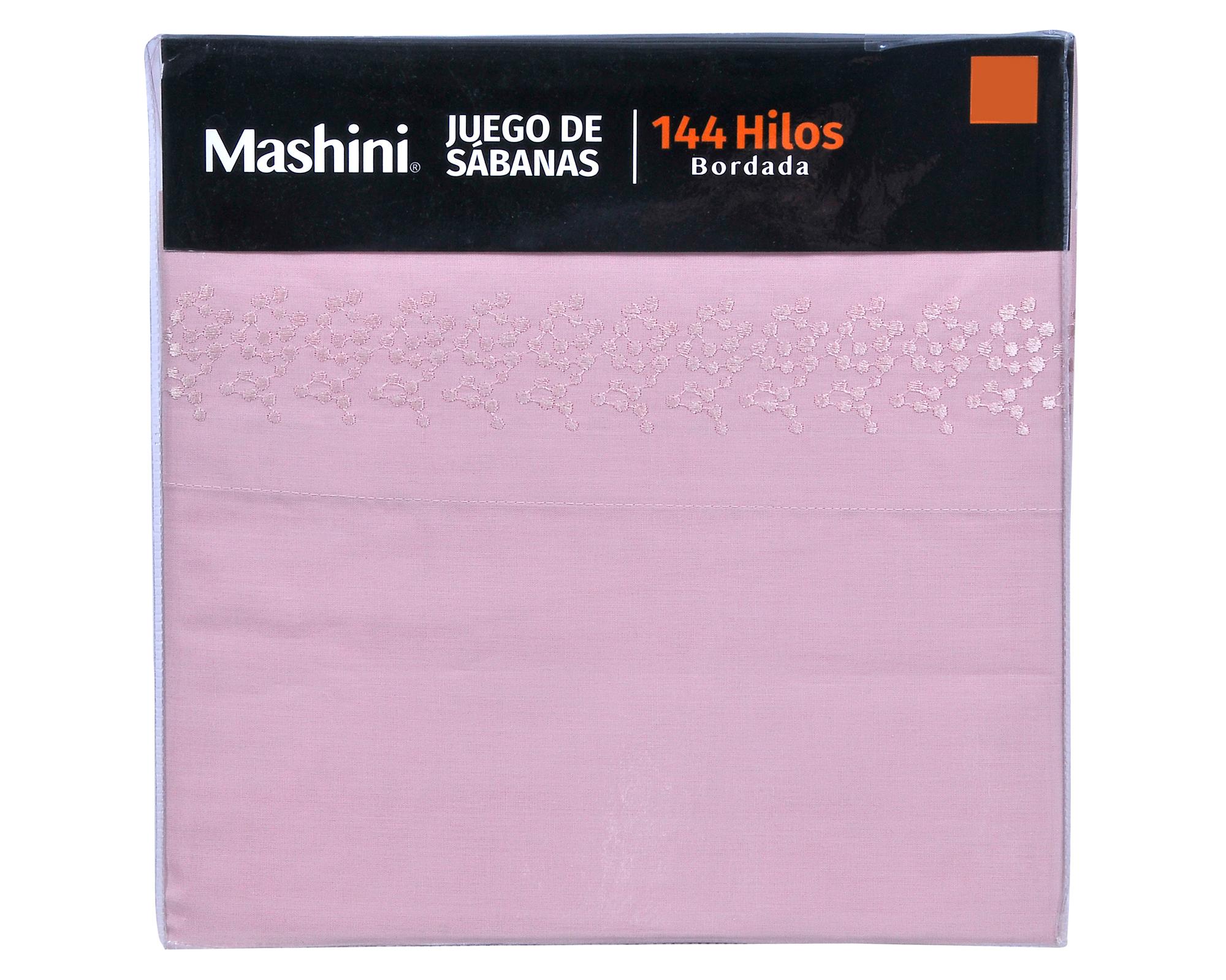 Sábanas Súper King Puntos rosado-2