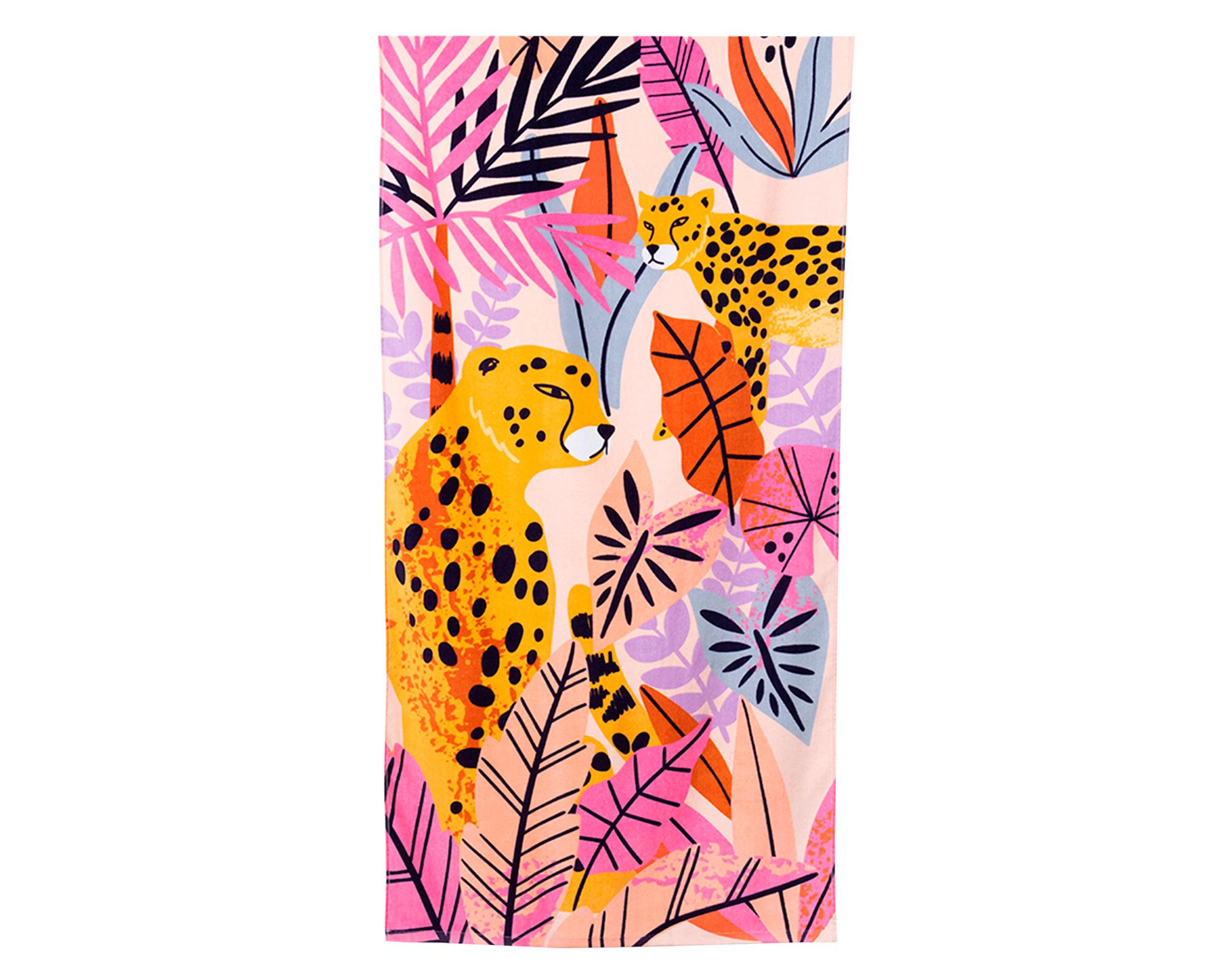 Toalla de playa 70x150 cm Leopardo-0