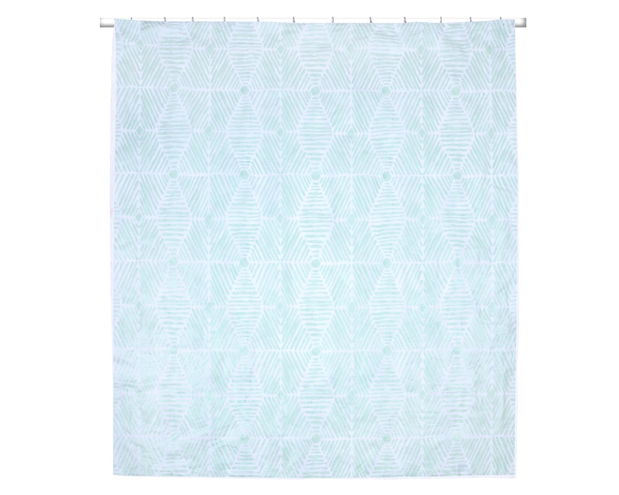 Set accesorios baño 4 piezas Chevron verde-1