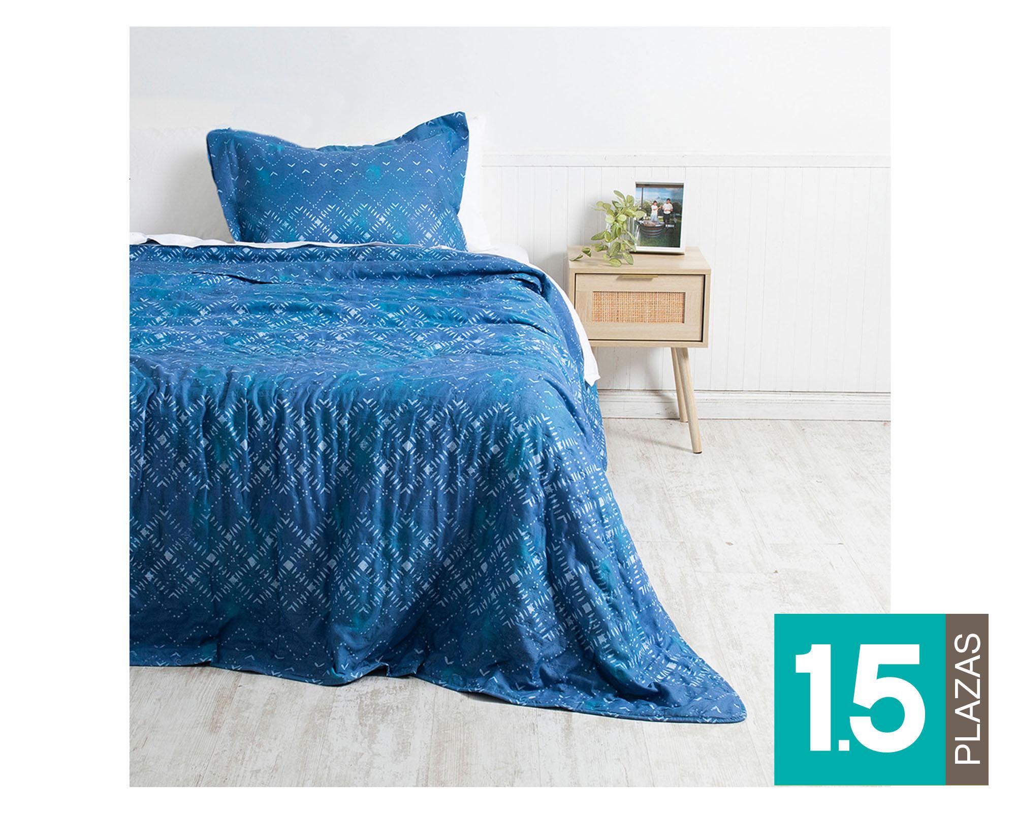 Quilt 1.5 plazas Indigo diseño-0