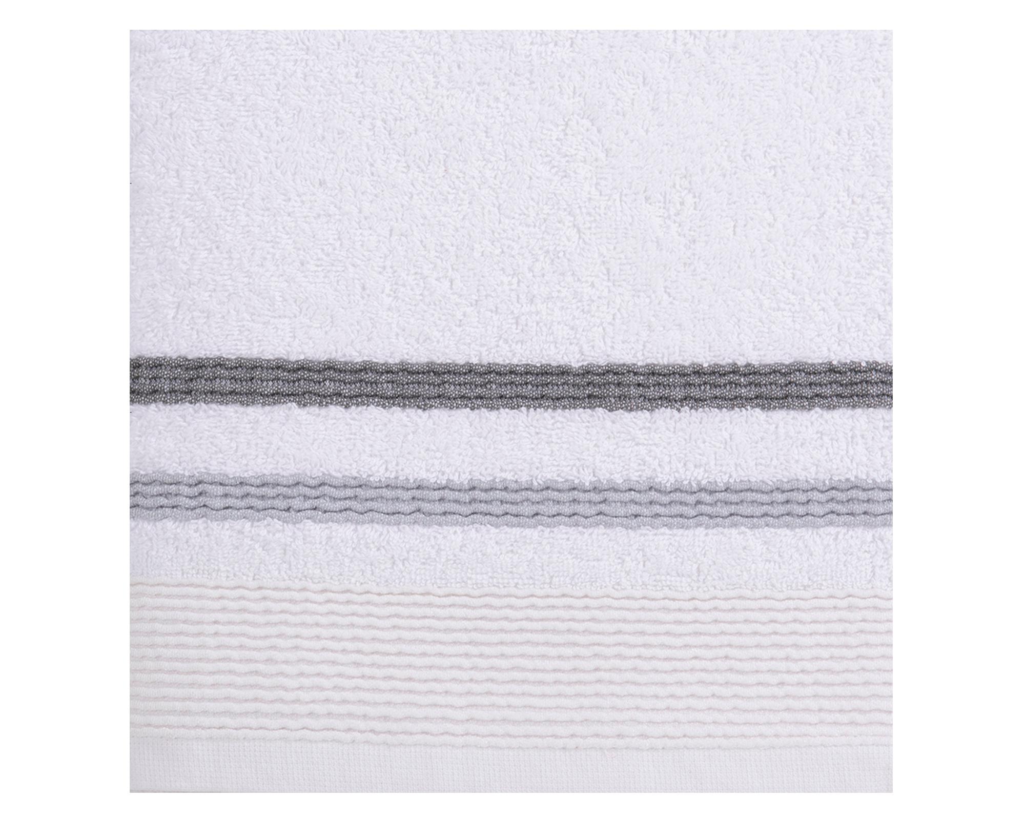 Juego de toallas Lignes blanco/gris-1