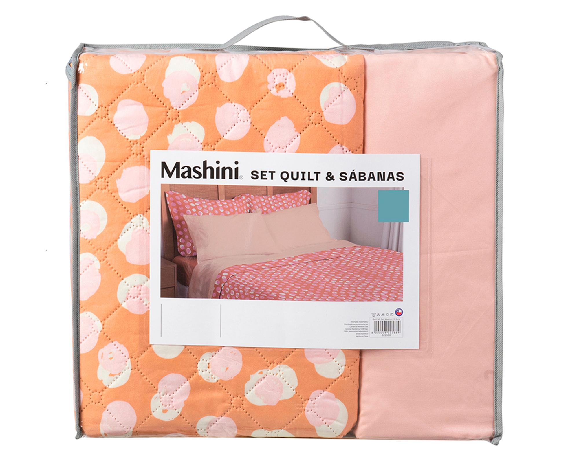 Set quilt + juego sábanas Dots diseño king-1