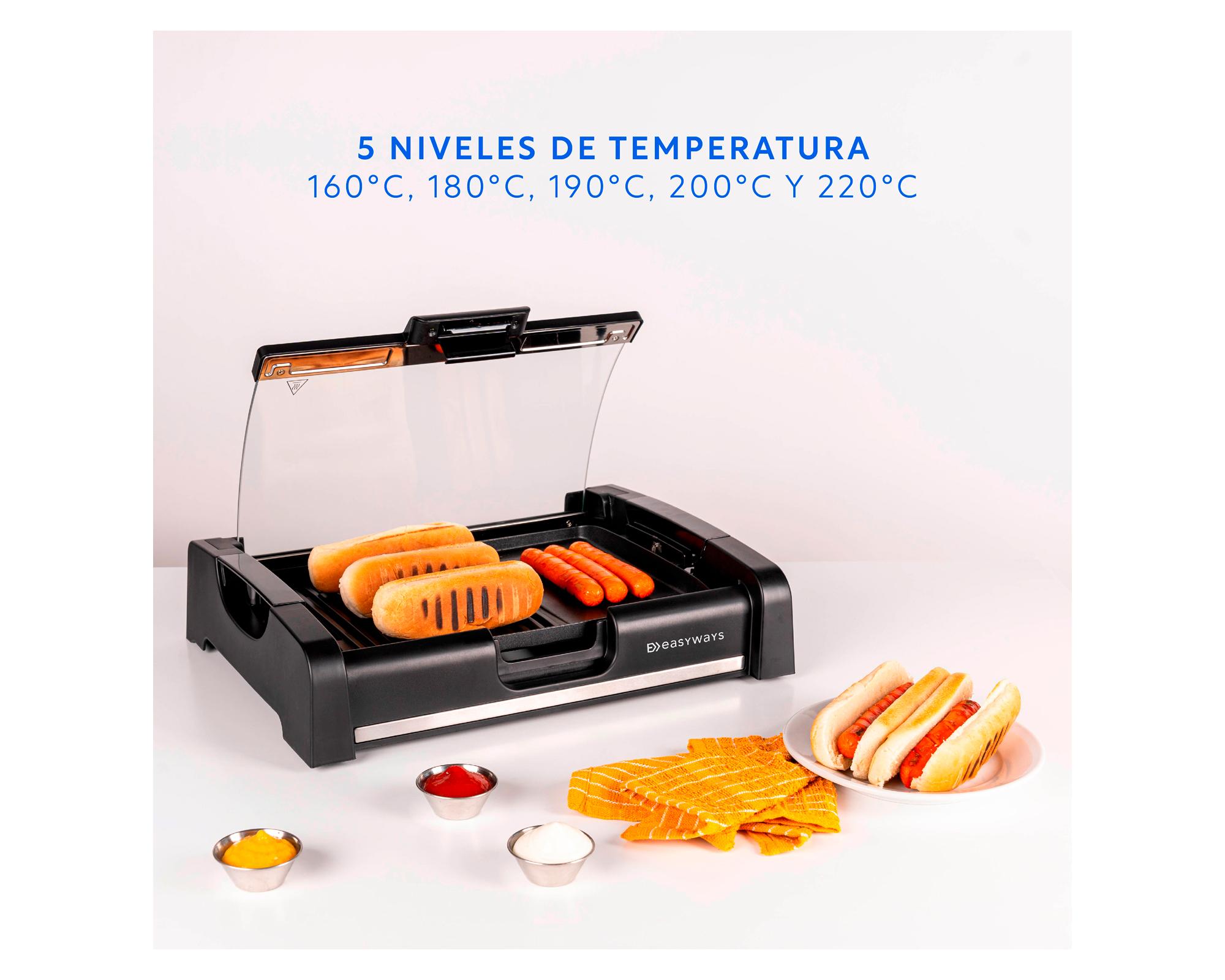 Parrilla eléctrica 1650W Pitmaster negro-3