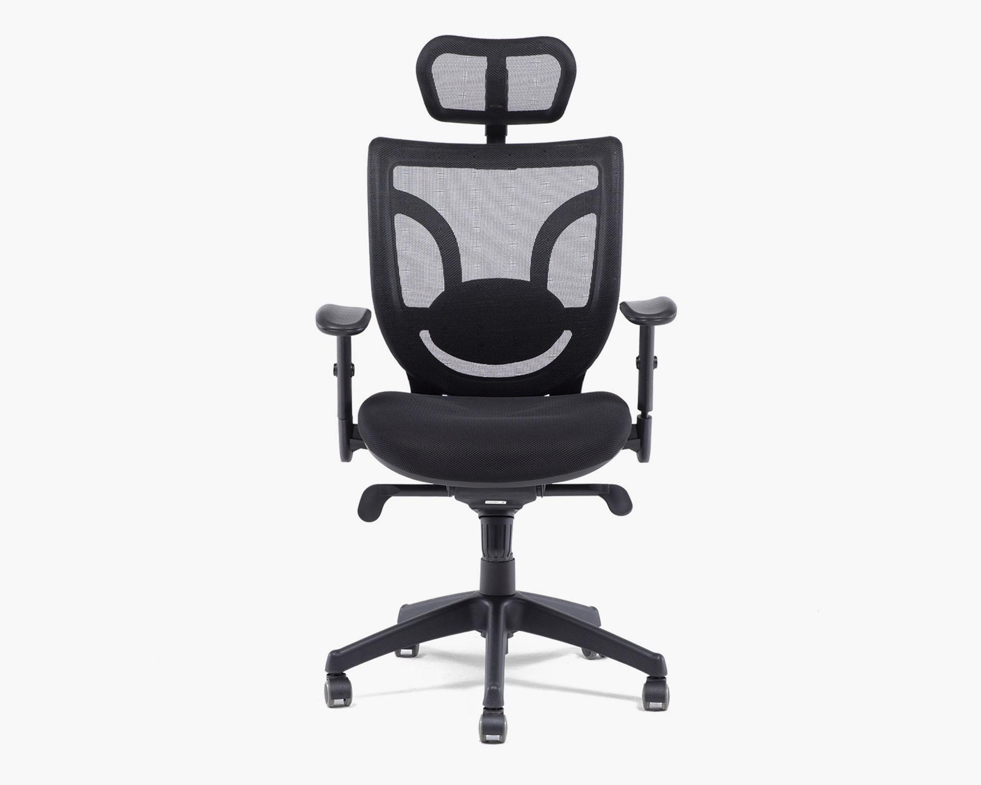 Silla escritorio con cabecero Black negro-0