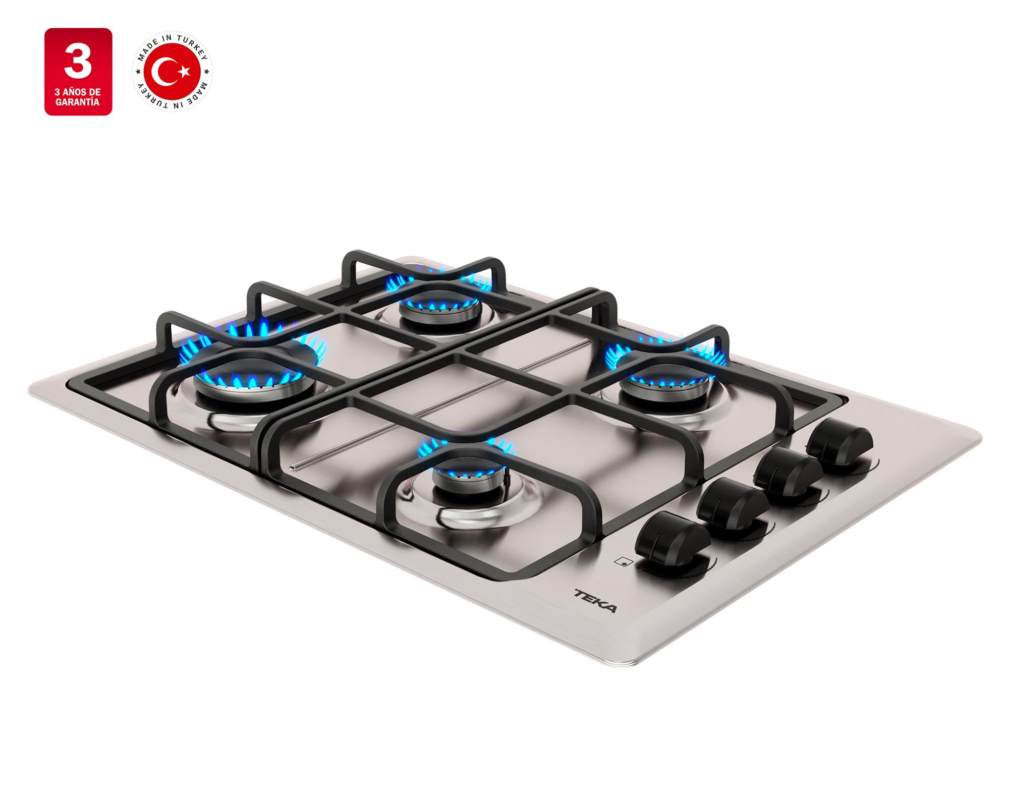 Encimera gas natural HLX540 KBN0C IX 4 quemadores-1