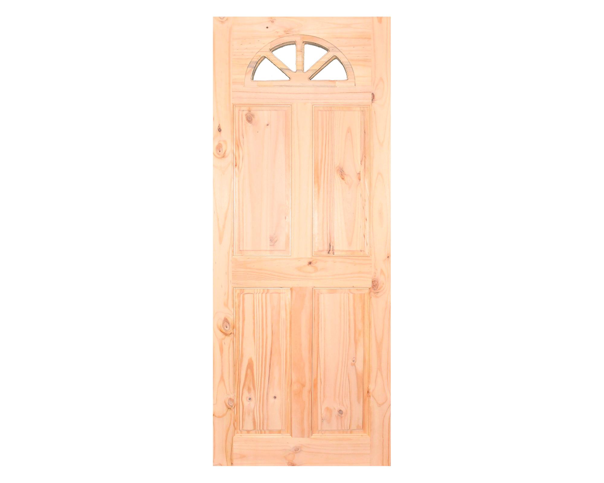 Puerta pino radiata Ibiza 4 paneles nudo 80x210 cm-1