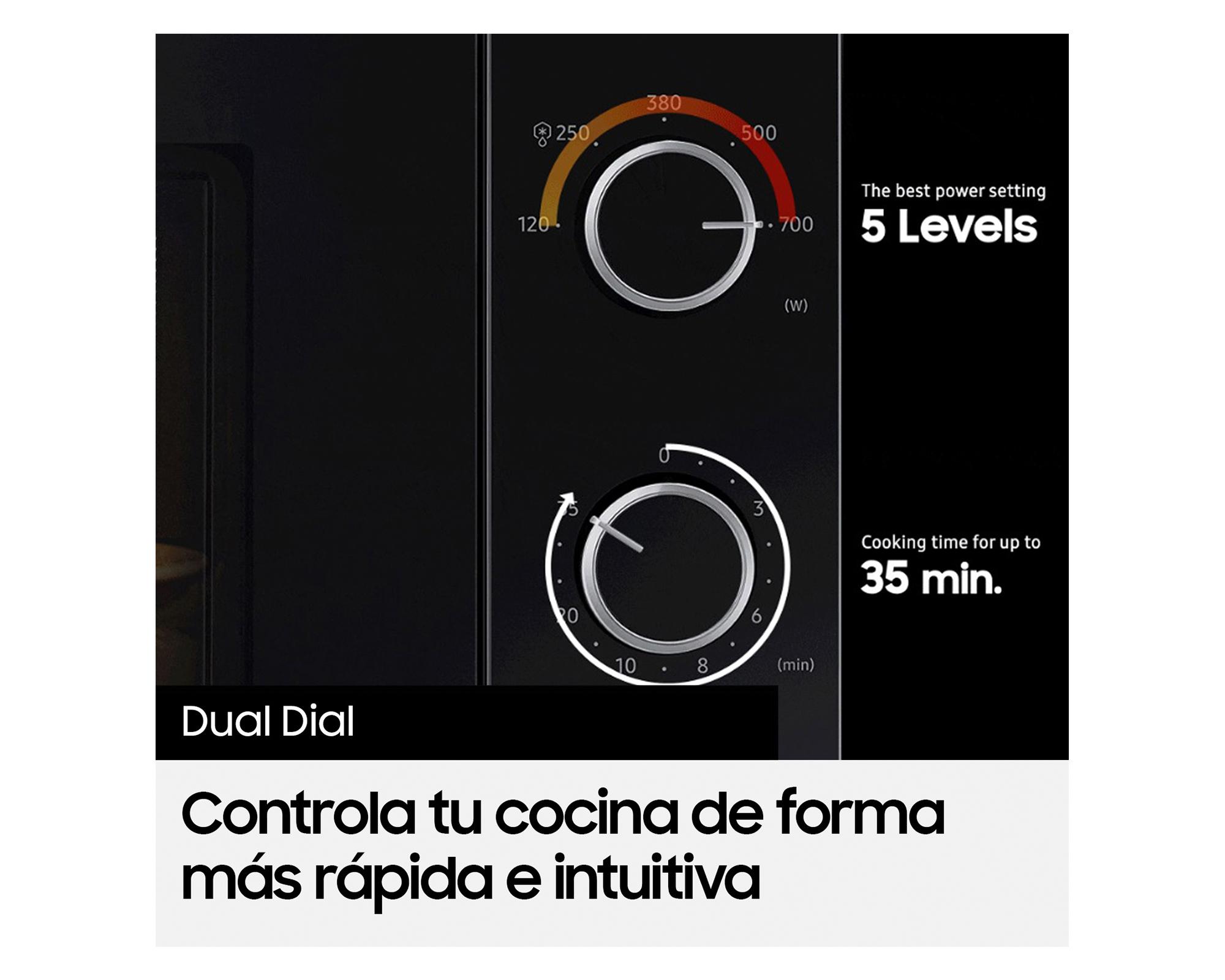 Microondas análogo MS20A3010AL/ZS negro 20 lt-2