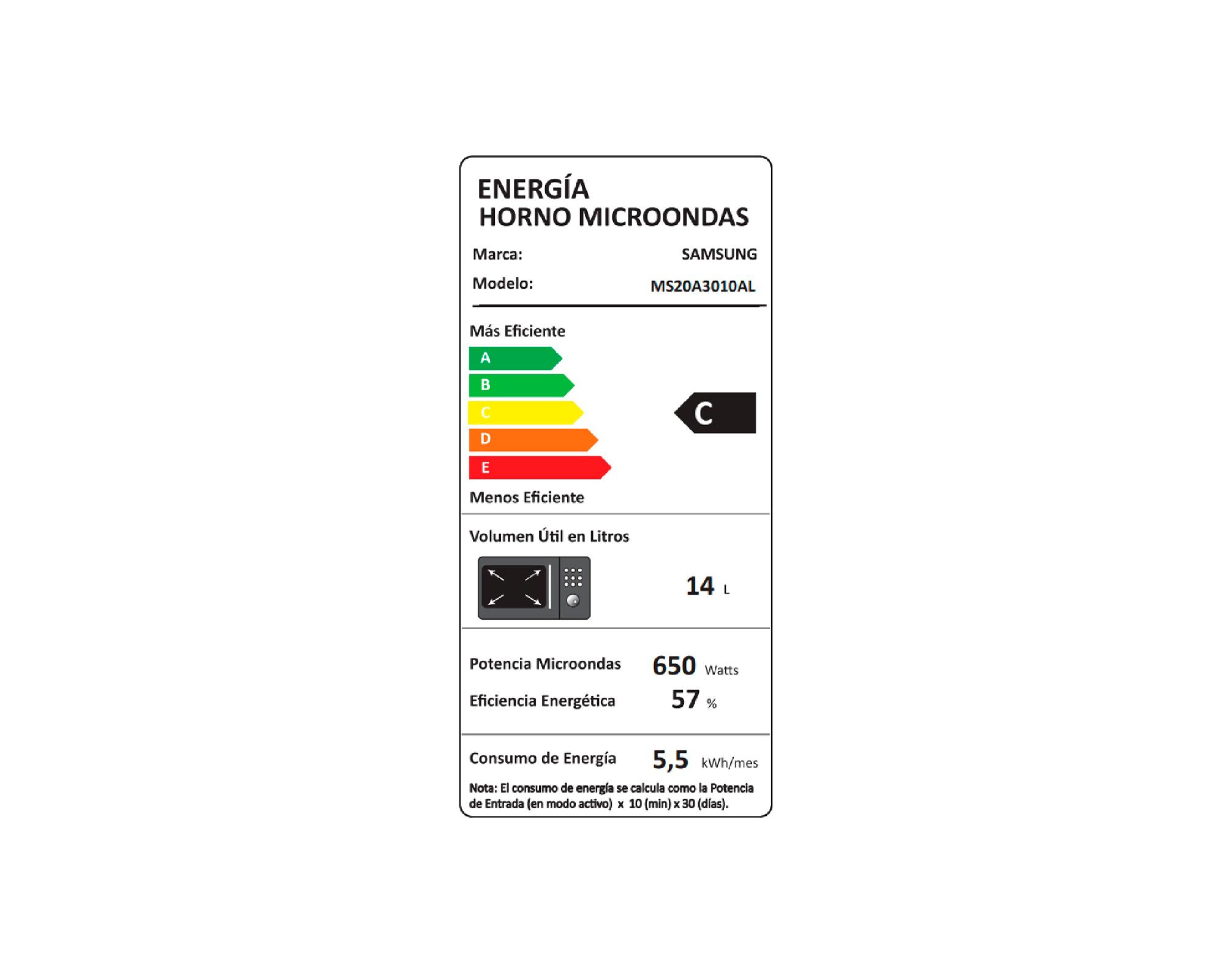 Microondas análogo MS20A3010AL/ZS negro 20 lt-8