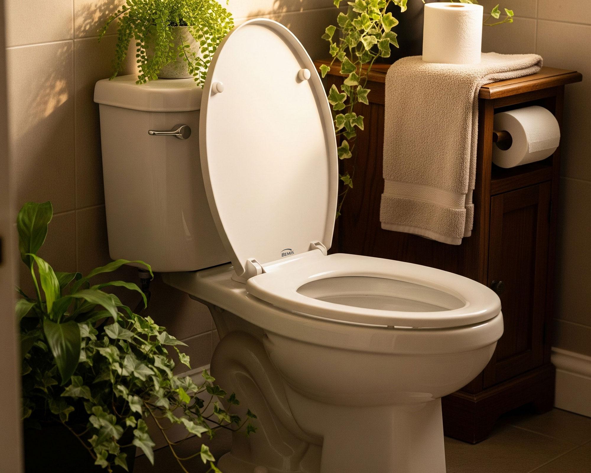 Asiento WC elongado cierre normal blanco-3