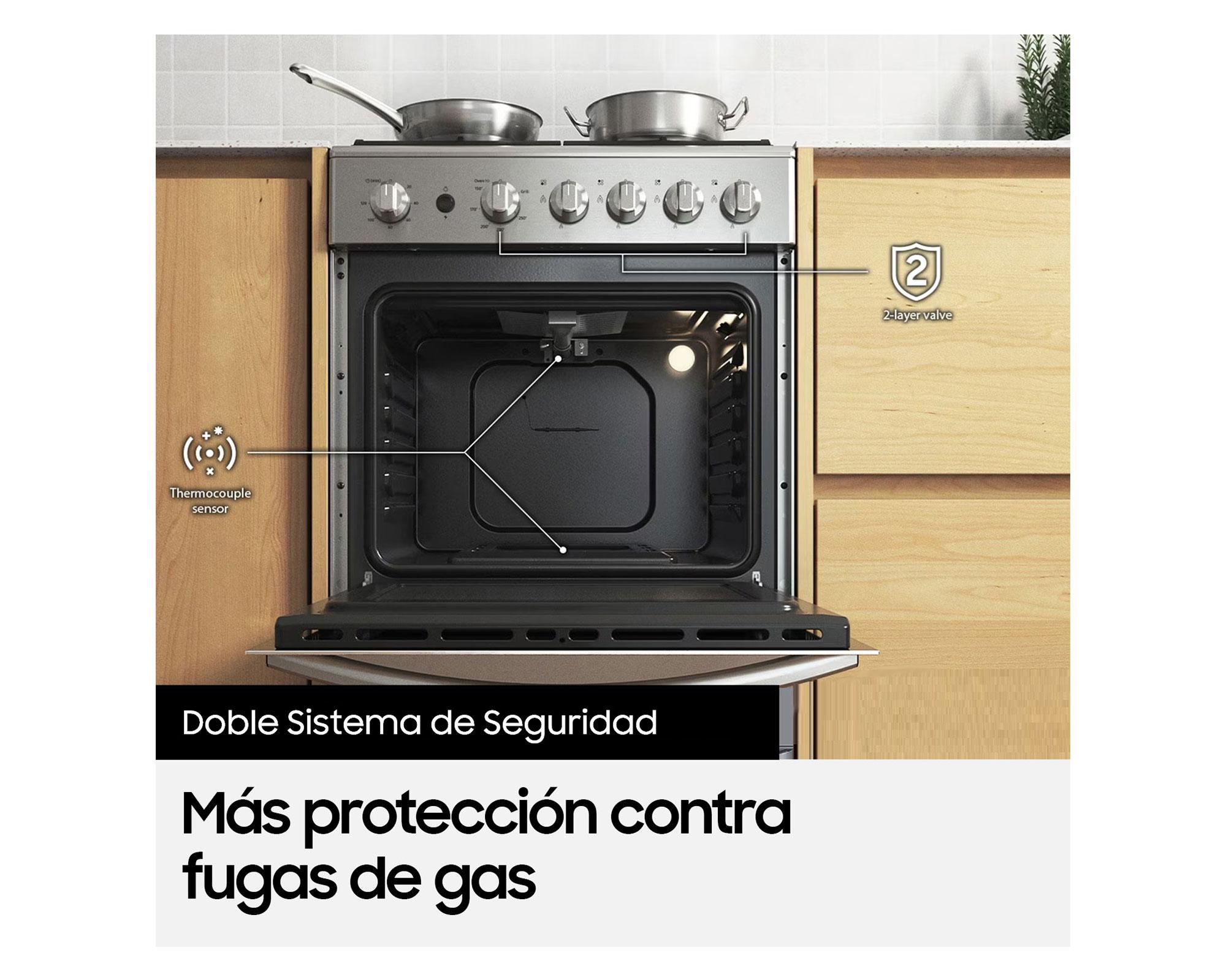 Cocina a gas NX24BG45411VZS 4 Quemadores-3