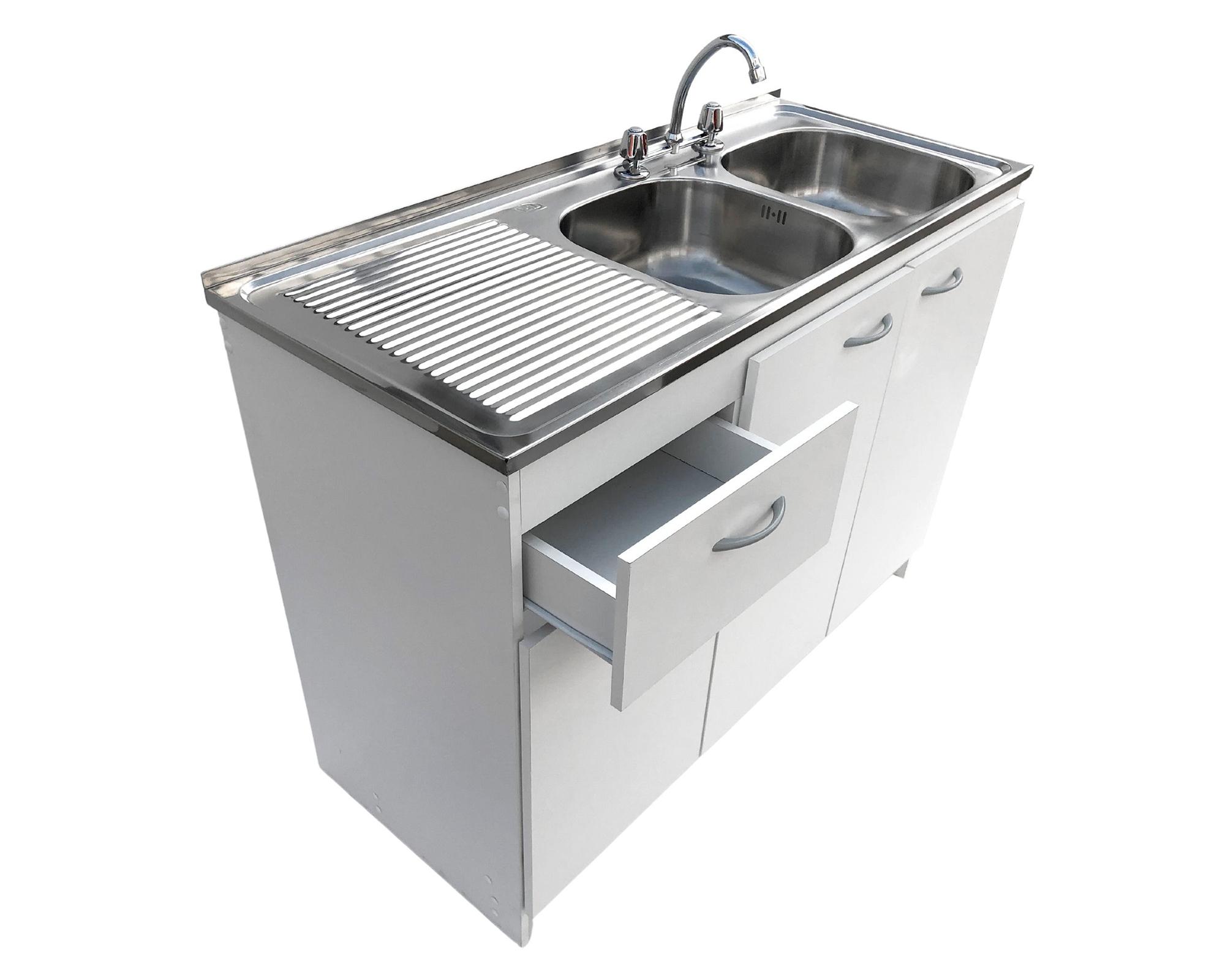 Kit mueble lavaplatos 120x49 cm izquierdo blanco-2