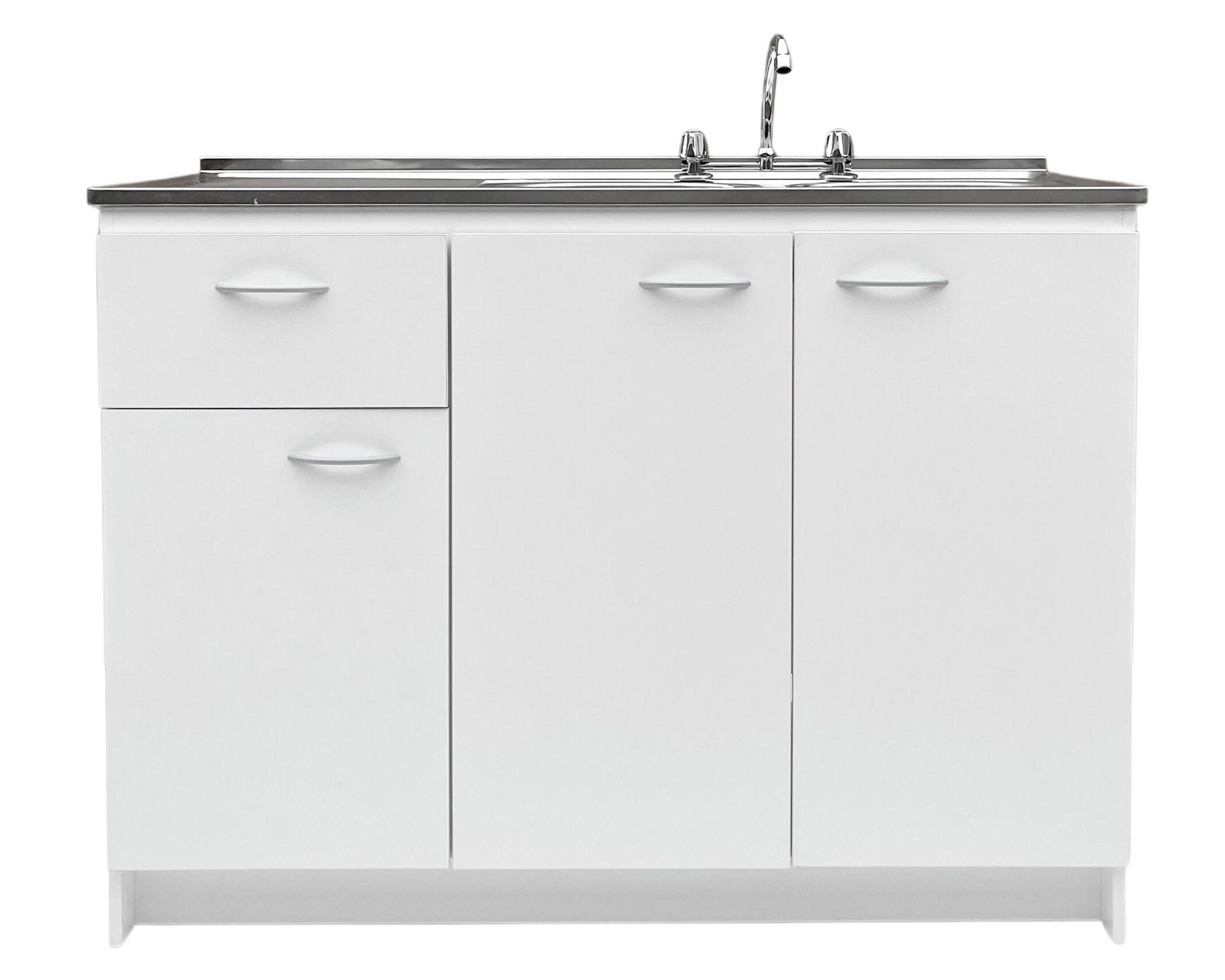 Kit mueble lavaplatos 120x49 cm izquierdo blanco-0