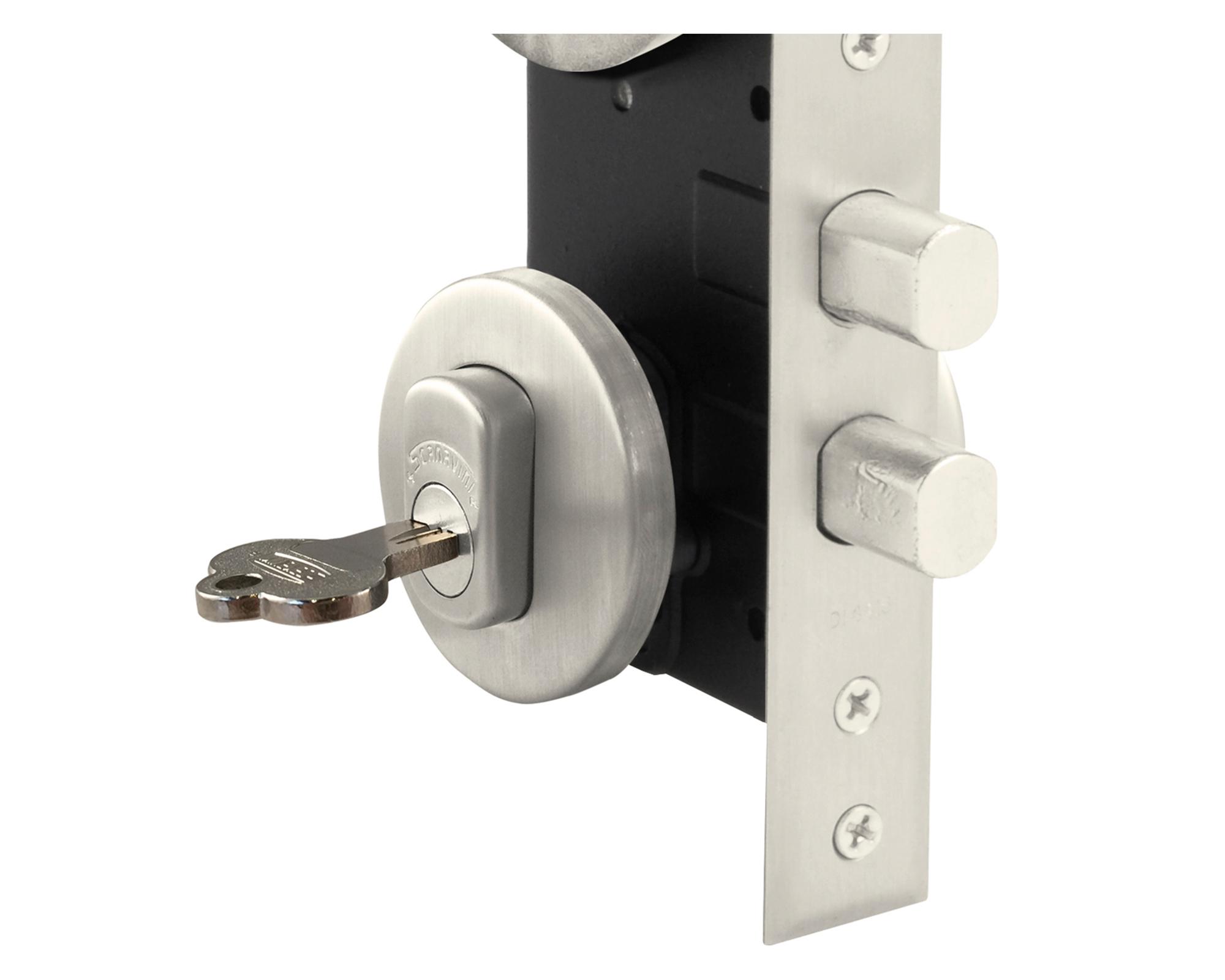 Cerradura embutida con manilla 1080A970A+NSNS plata-2