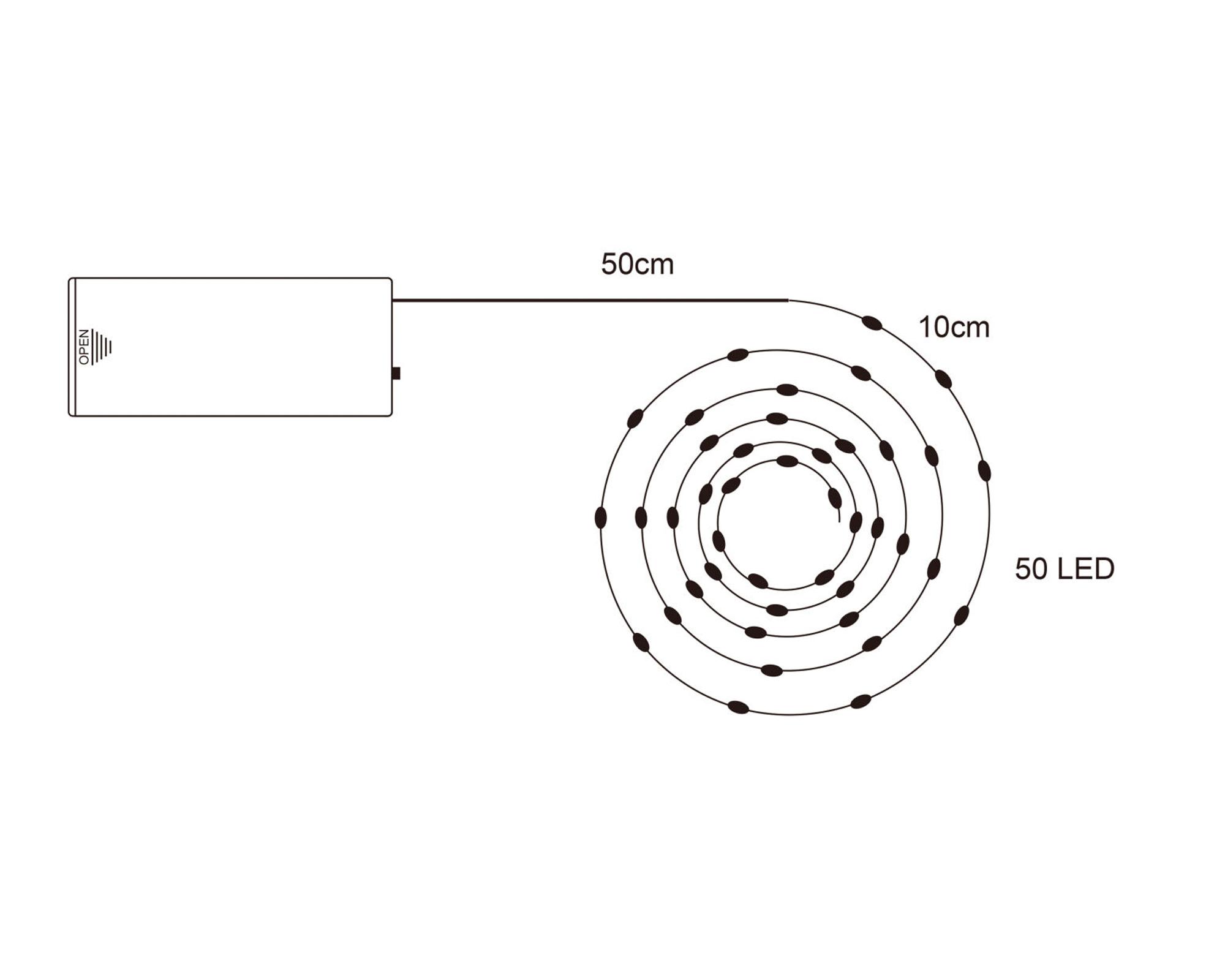 Guirnalda LED Hadas 540 cm luz cálida-3