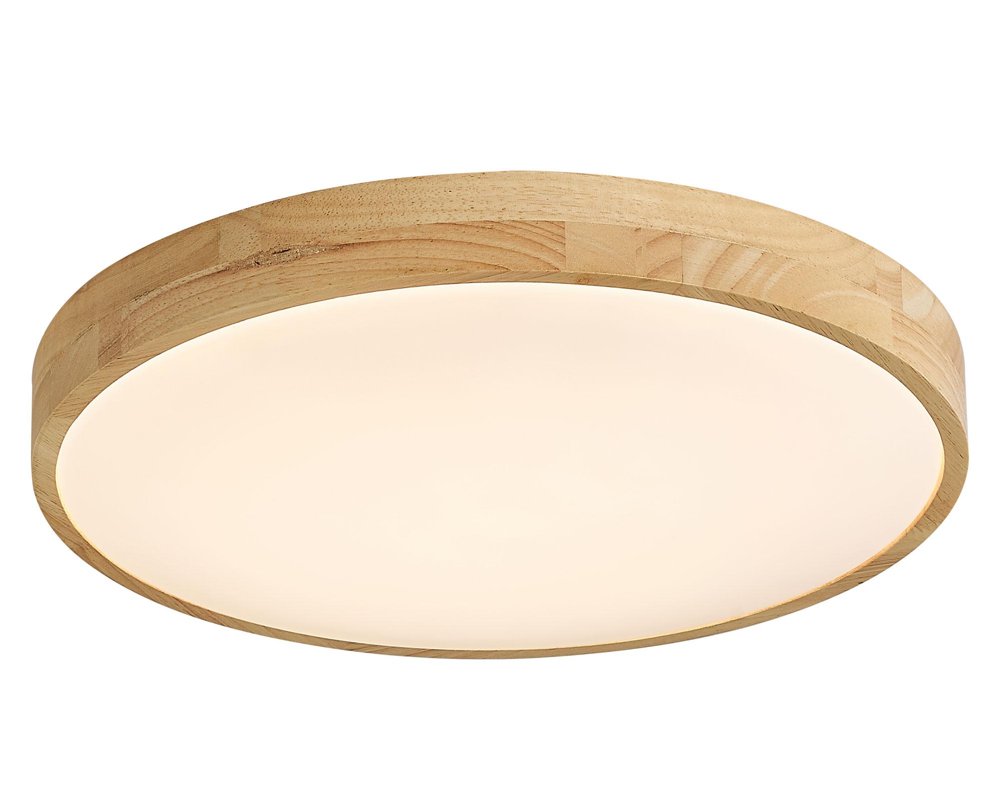 Plafón LED redondo 4000K 28 cm madera-0
