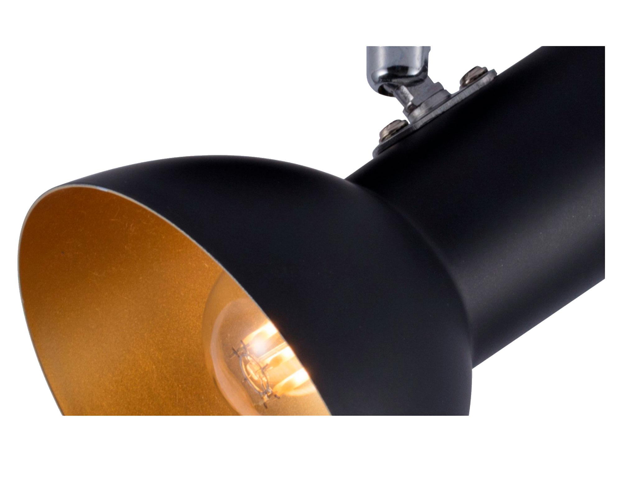 Spot Indus negro/gold E27 1L-2