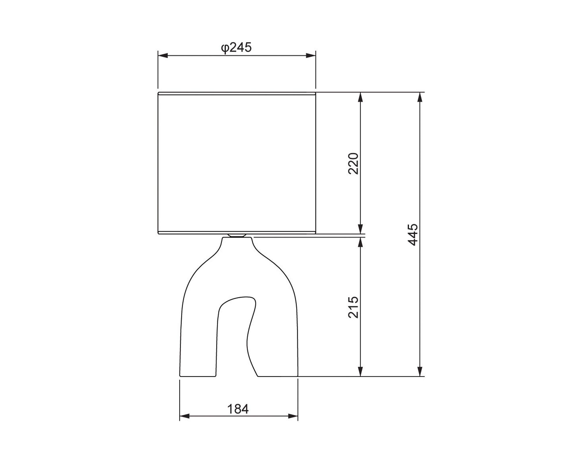 Lámpara mesa Curvy blanco 60W E27 1L-2
