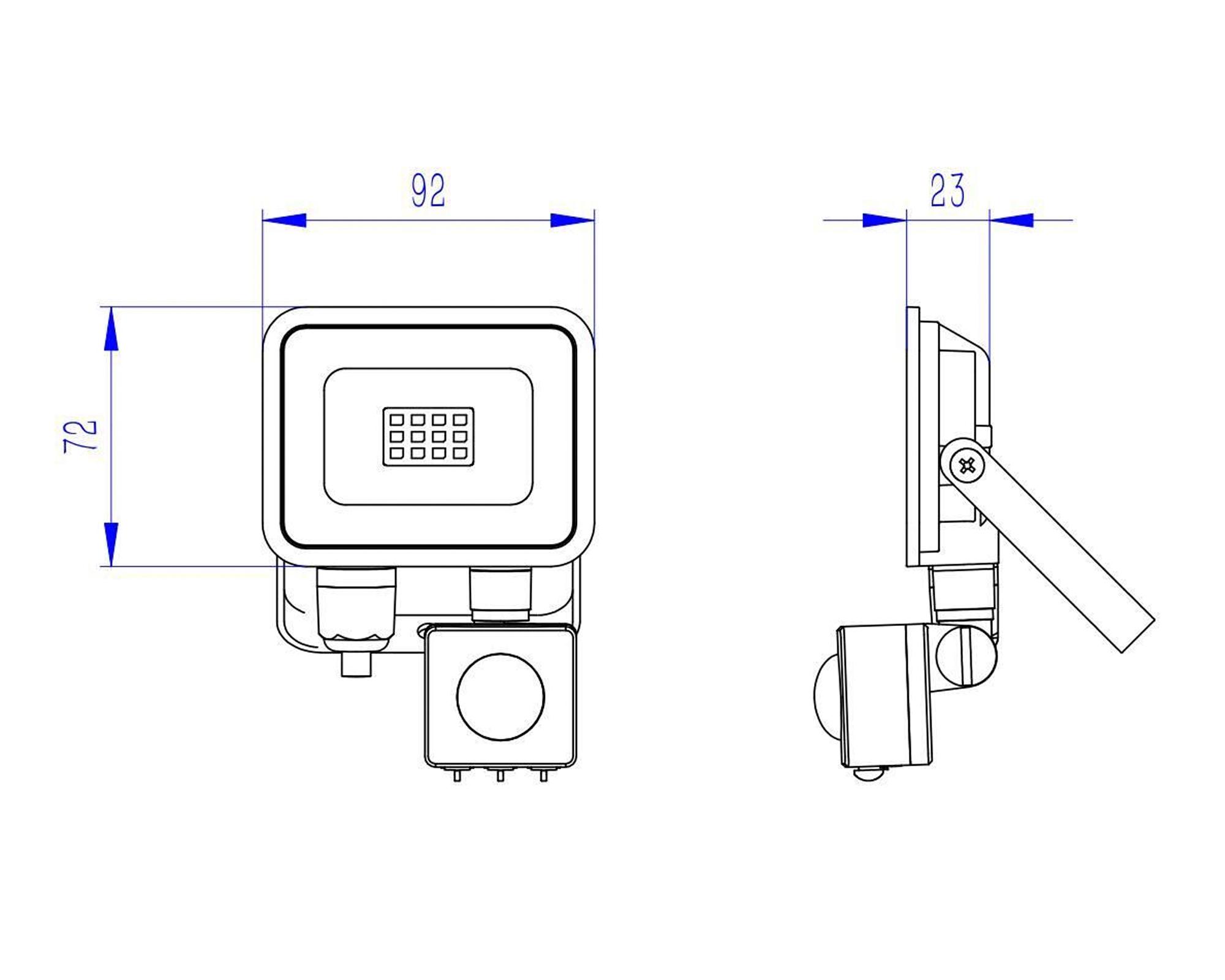 Proyector LED con sensor 10W luz fría-3
