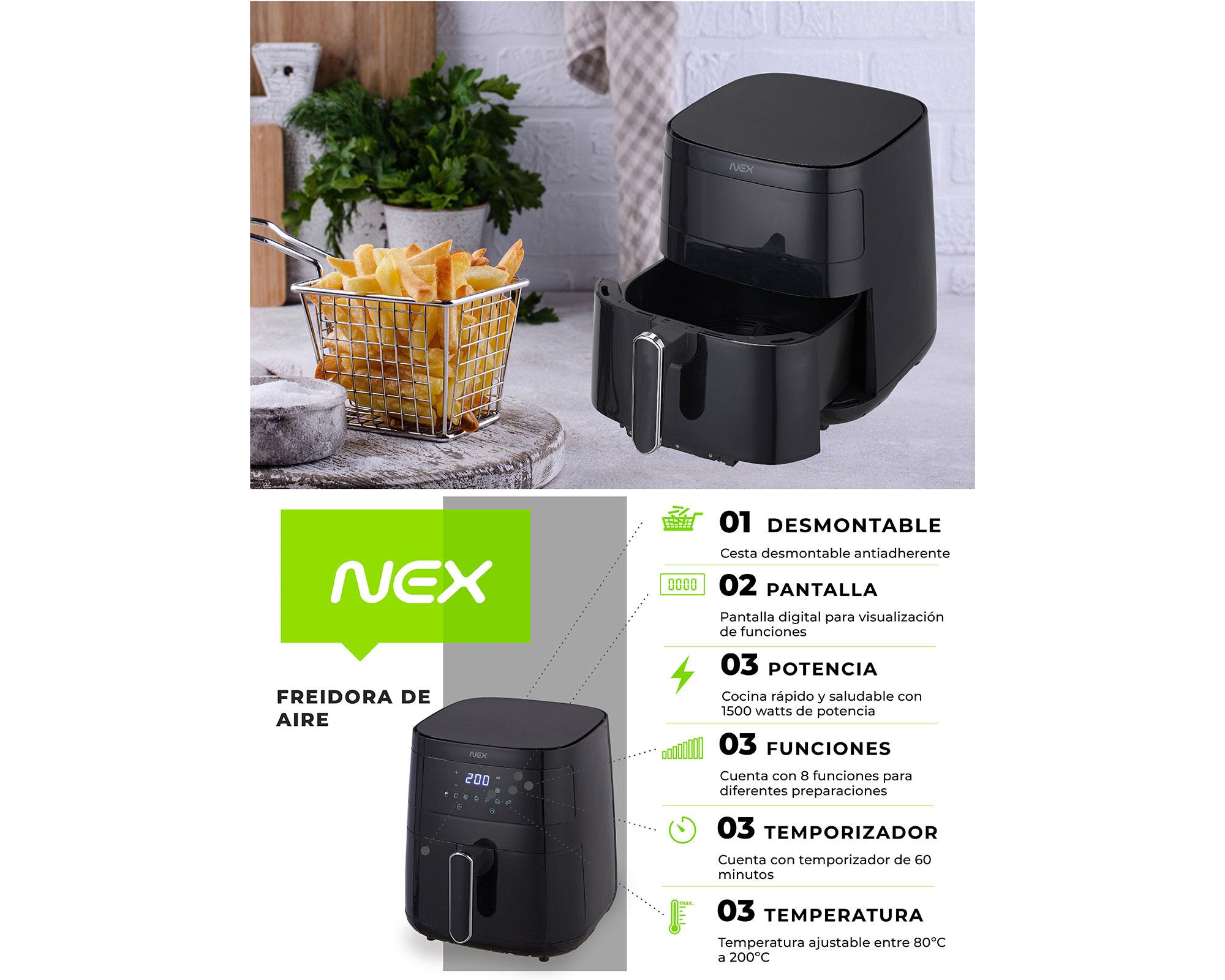 Freidora de aire 5024 negro 5.5 litros-4