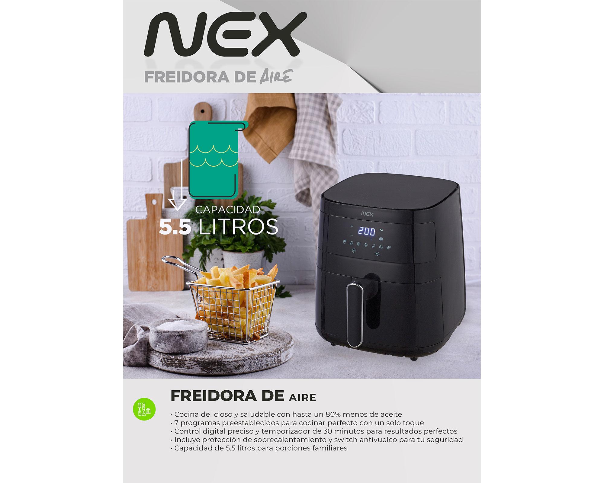 Freidora de aire 5024 negro 5.5 litros-3