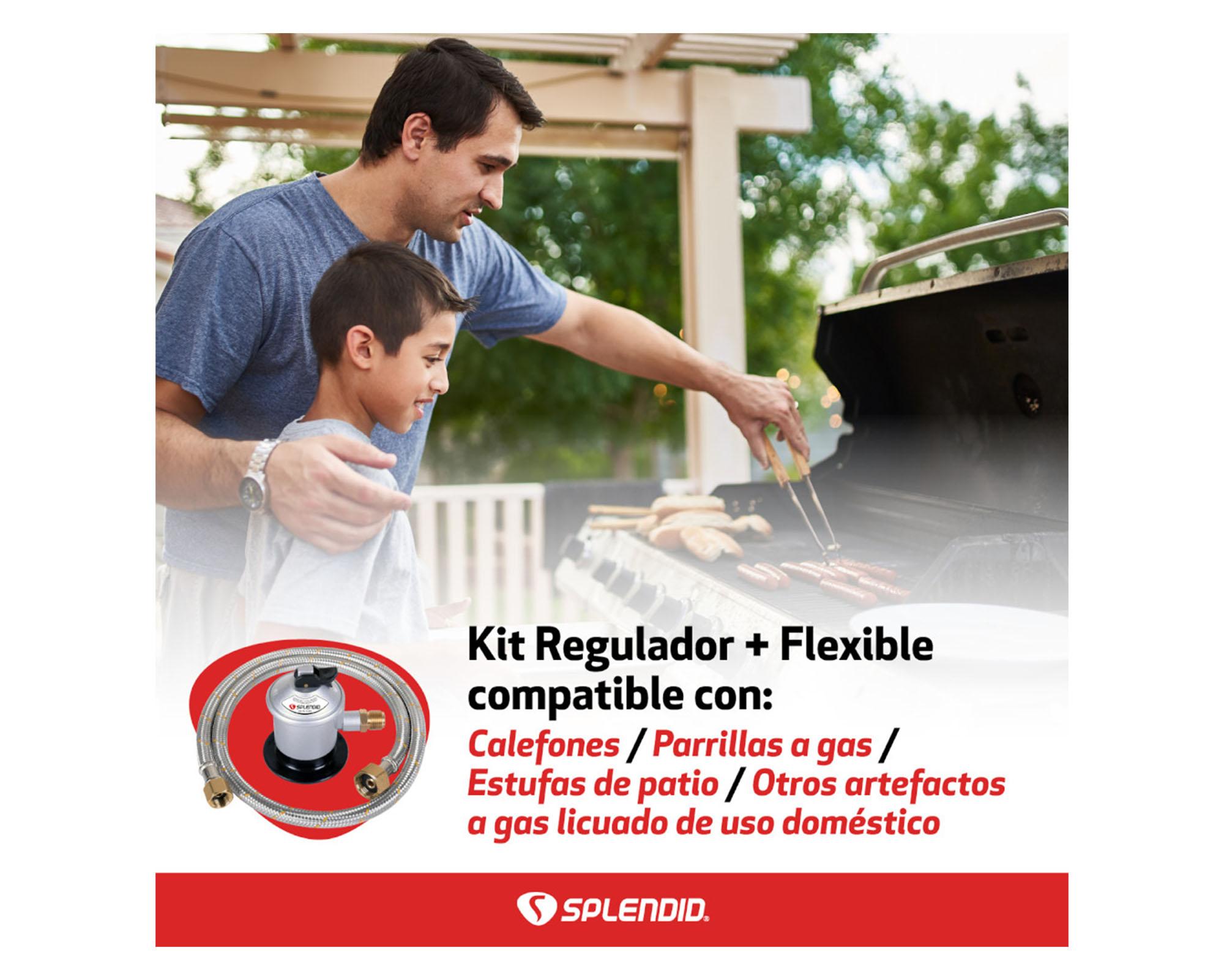 Kit regulador de gas licuado + flexible 3/8" x 1/2"-5