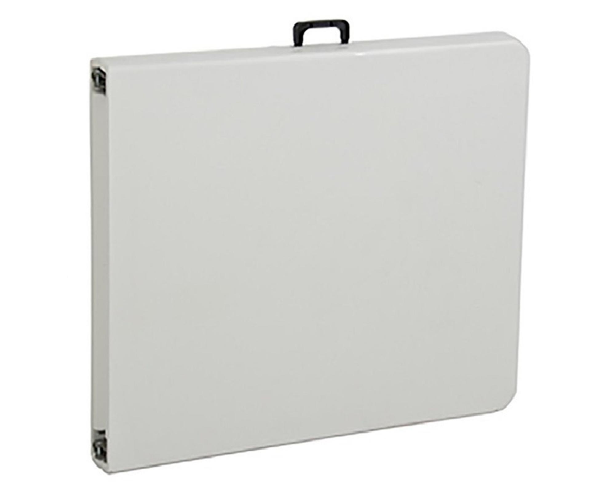 Mesa Plegable 180x75x74 cm Maleta blanca-1