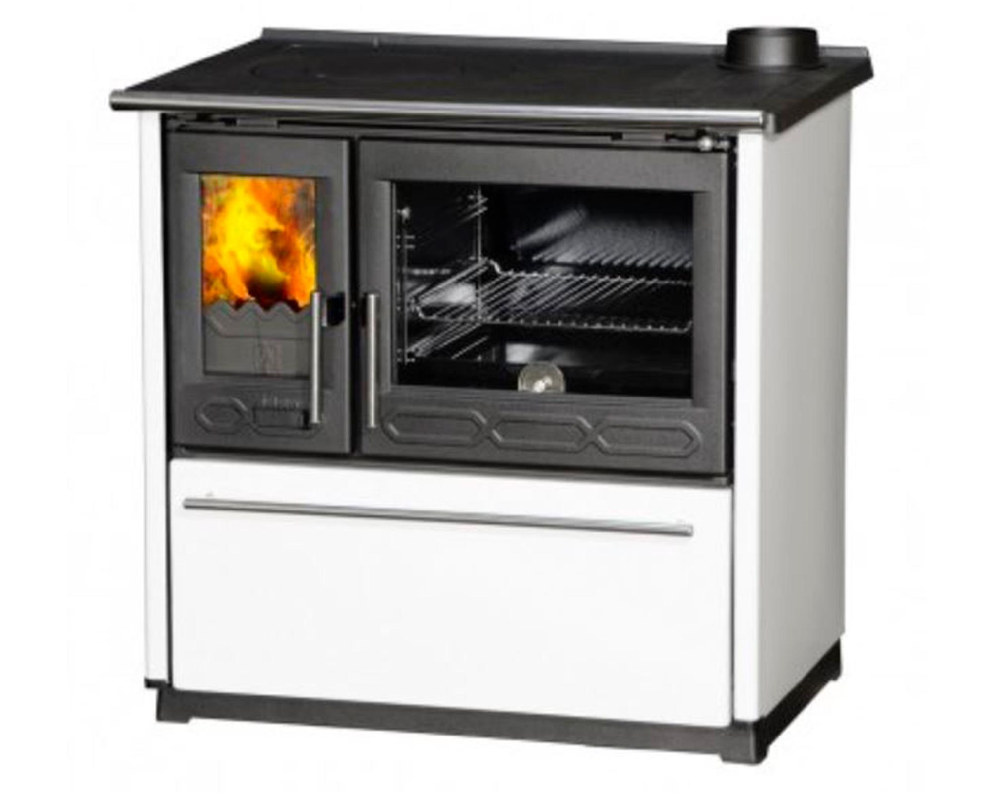 Cocina a leña 1 plato Altima blanca-1