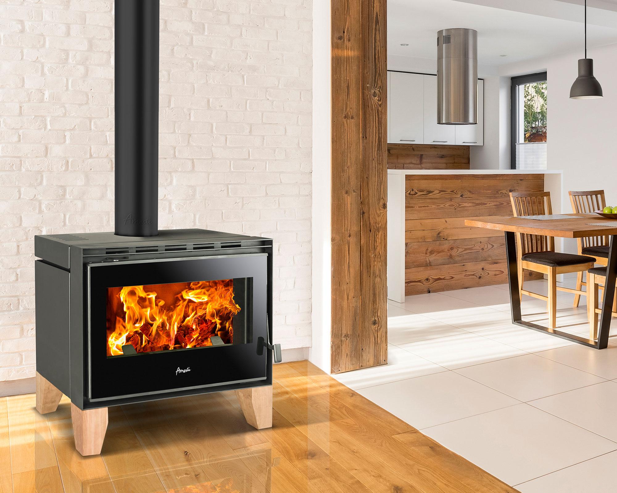 Estufa a leña 26000W Palladio Wooden Freestanding charcoal-4