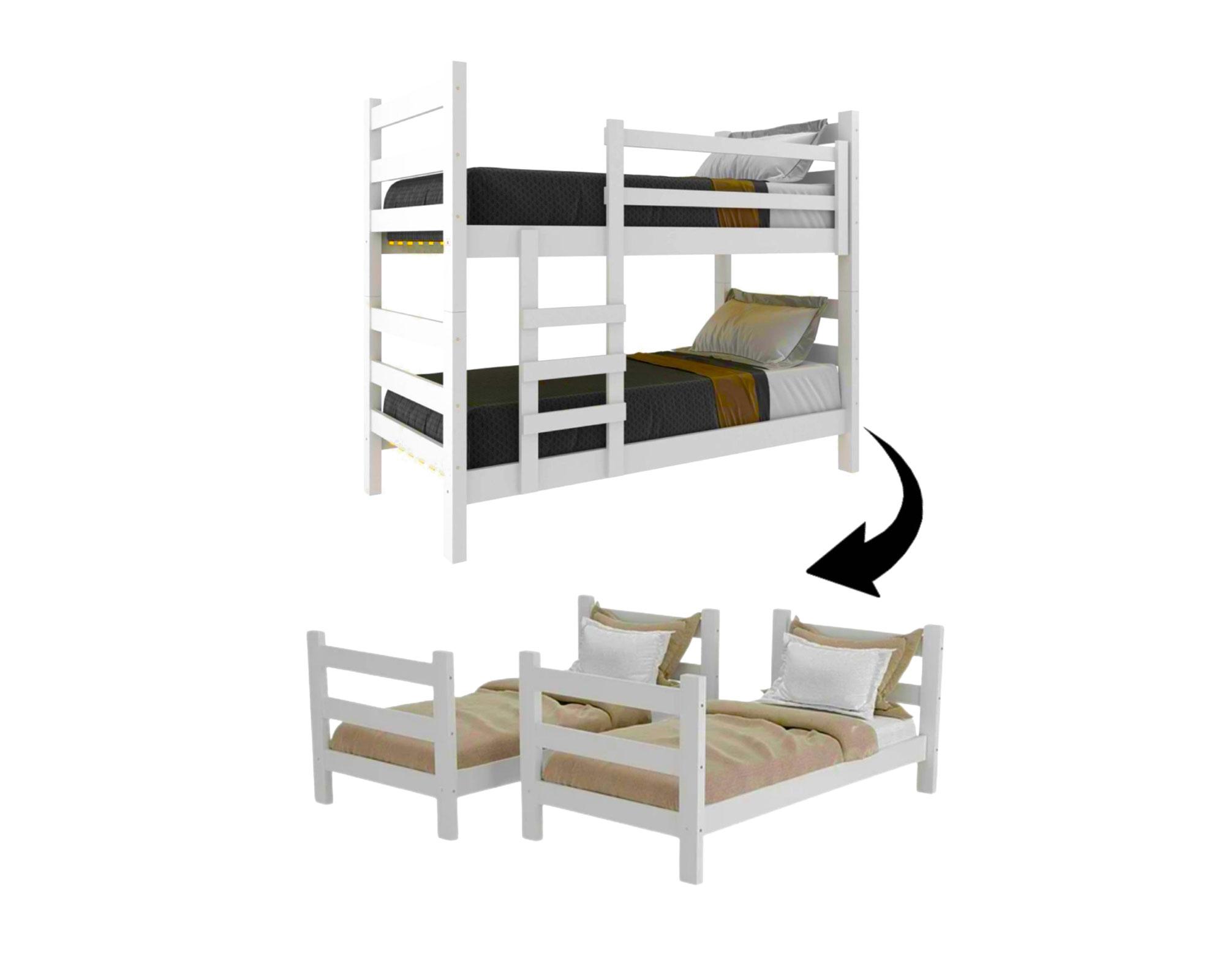 Camarote blanco Essenciale CR 1 plaza + escalera-4