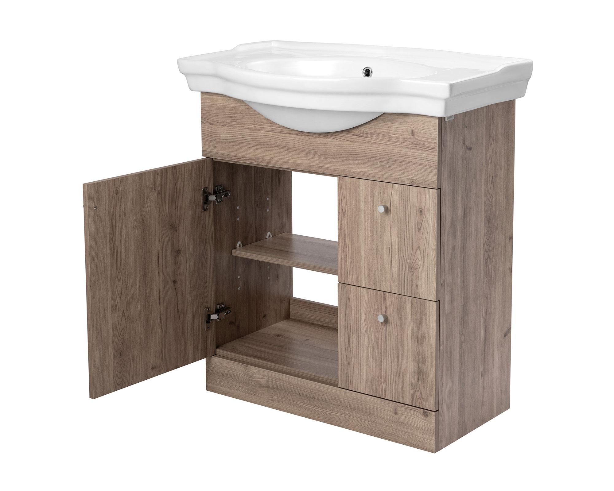 Kit mueble vanitorio Adele lenga 81.5x71 cm + cubierta-3