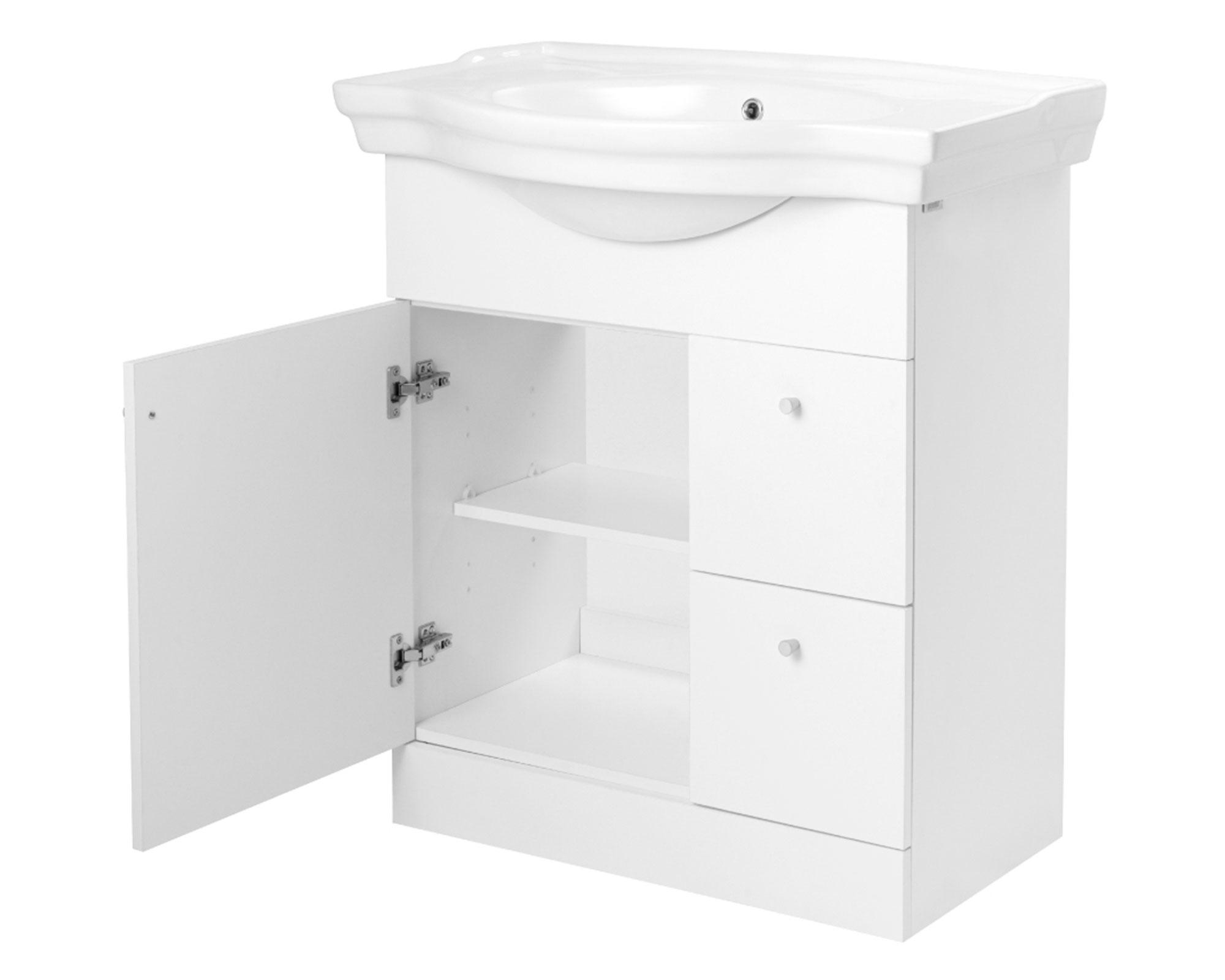 Kit mueble vanitorio Adele blanco 81.5x71 cm + cubierta-3