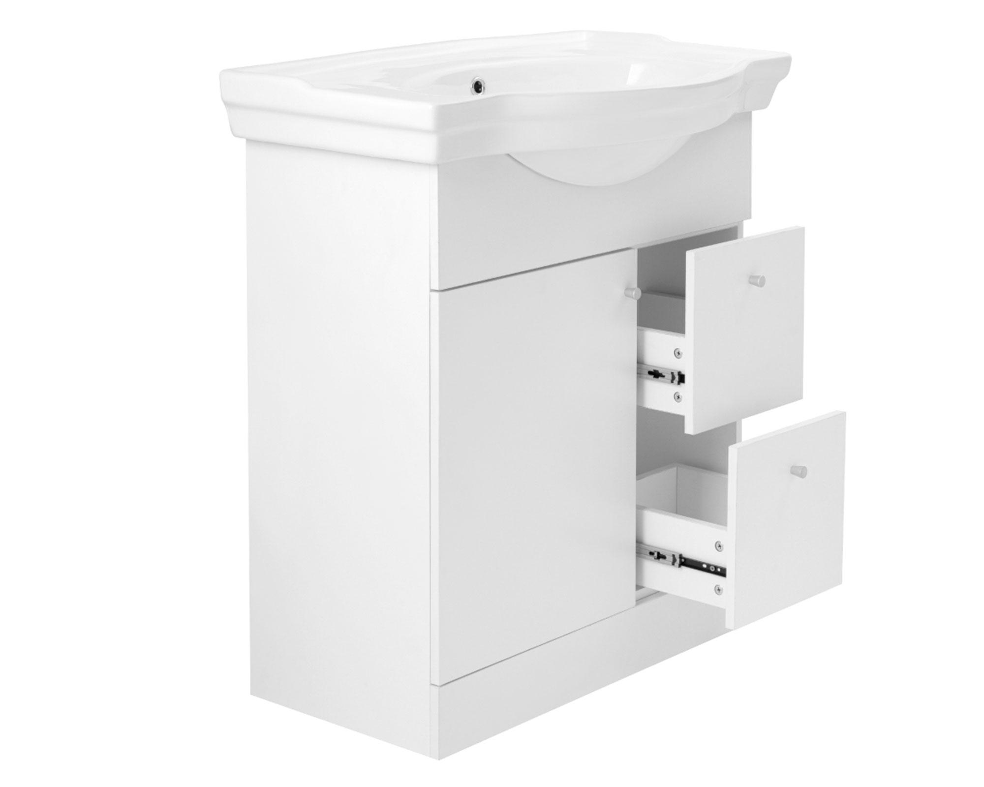 Kit mueble vanitorio Adele blanco 81.5x71 cm + cubierta-1