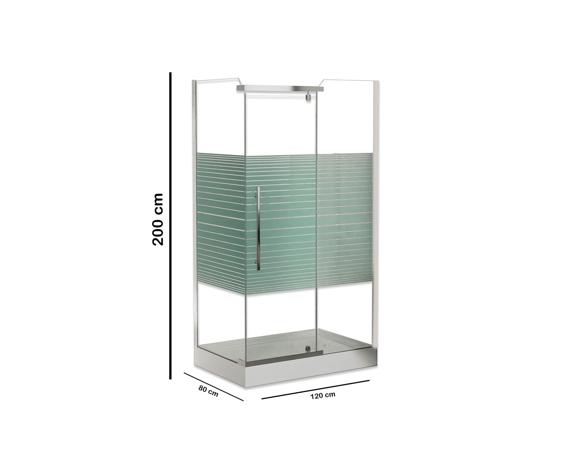 Shower SD-SSC-80X120LB transparente/verde 120x80x200 cm-3