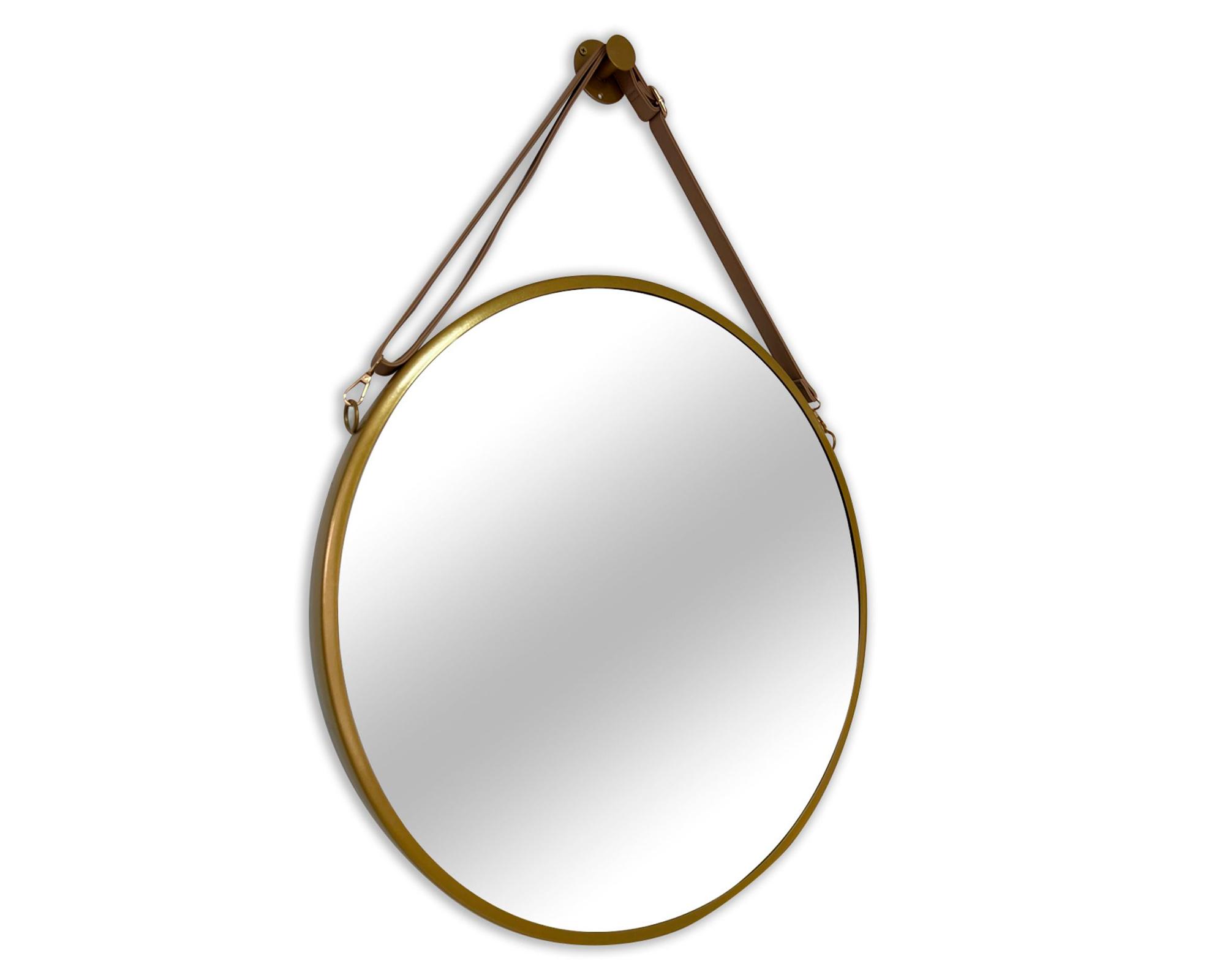 Espejo decorativo circular dorado 60x60 cm-1